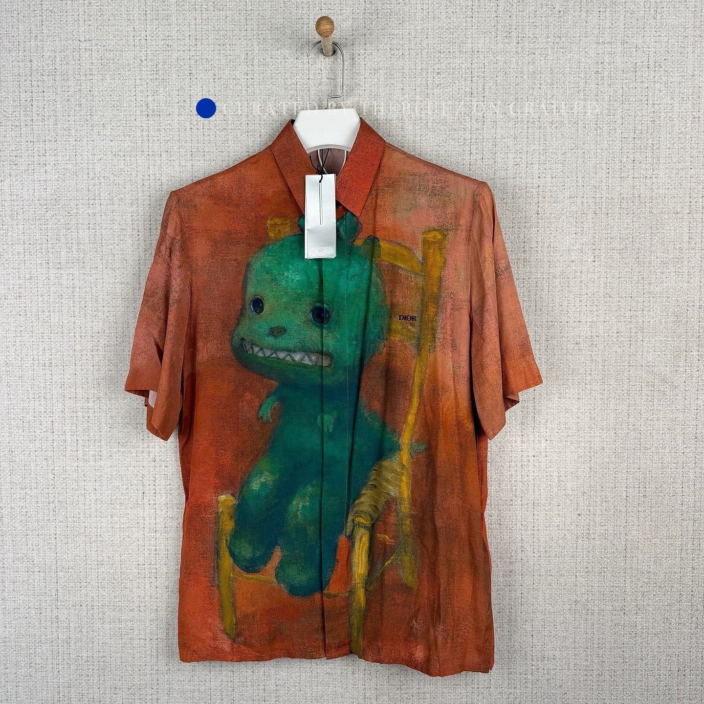 Dior Red Cartoon Print Button-Up Shirt Size US S / EU 44-46 / 1 - 1 Thumbnail