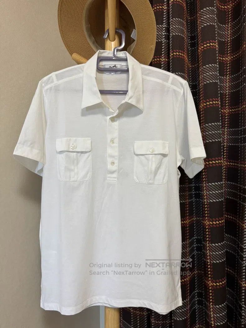 Hermes Hermes Knitted short-sleeved shirt Size US L / EU 52-54 / 3 - 1 Thumbnail