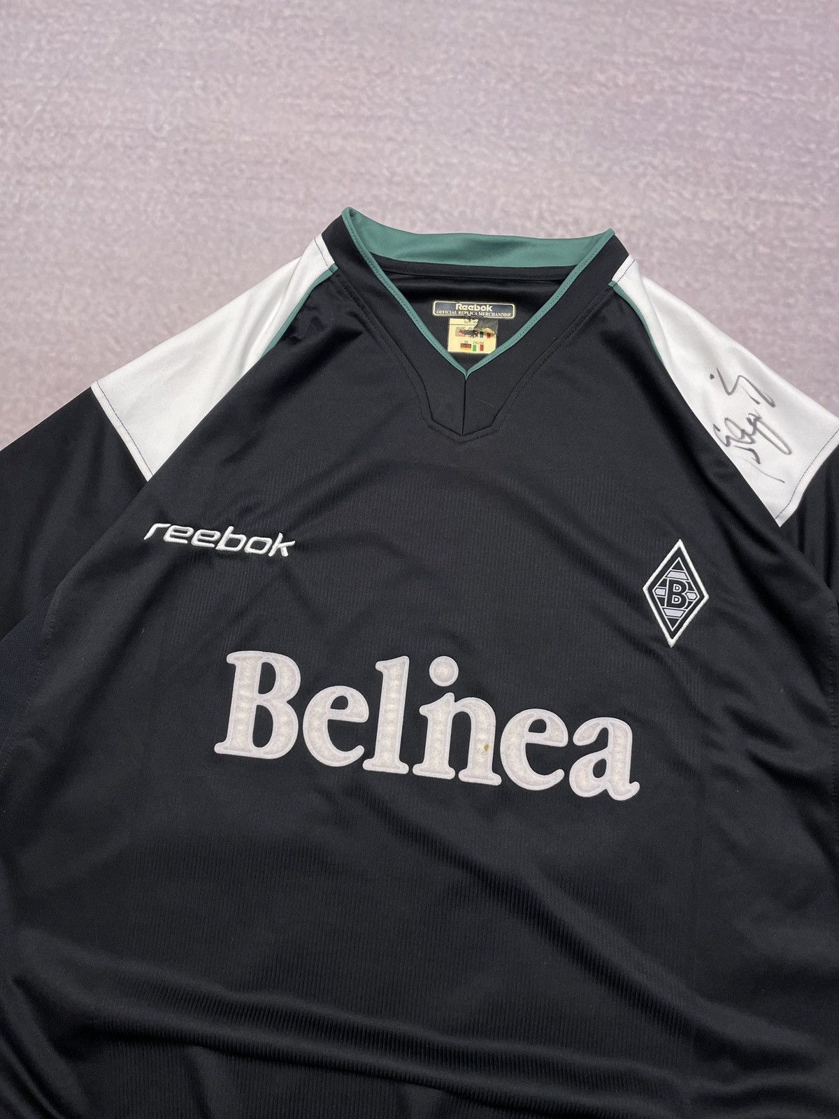 Reebok 2001 Borussia Mönchengladbach Reebok Autograph Soccer Jersey Size US XL / EU 56 / 4 - 2 Thumbnail