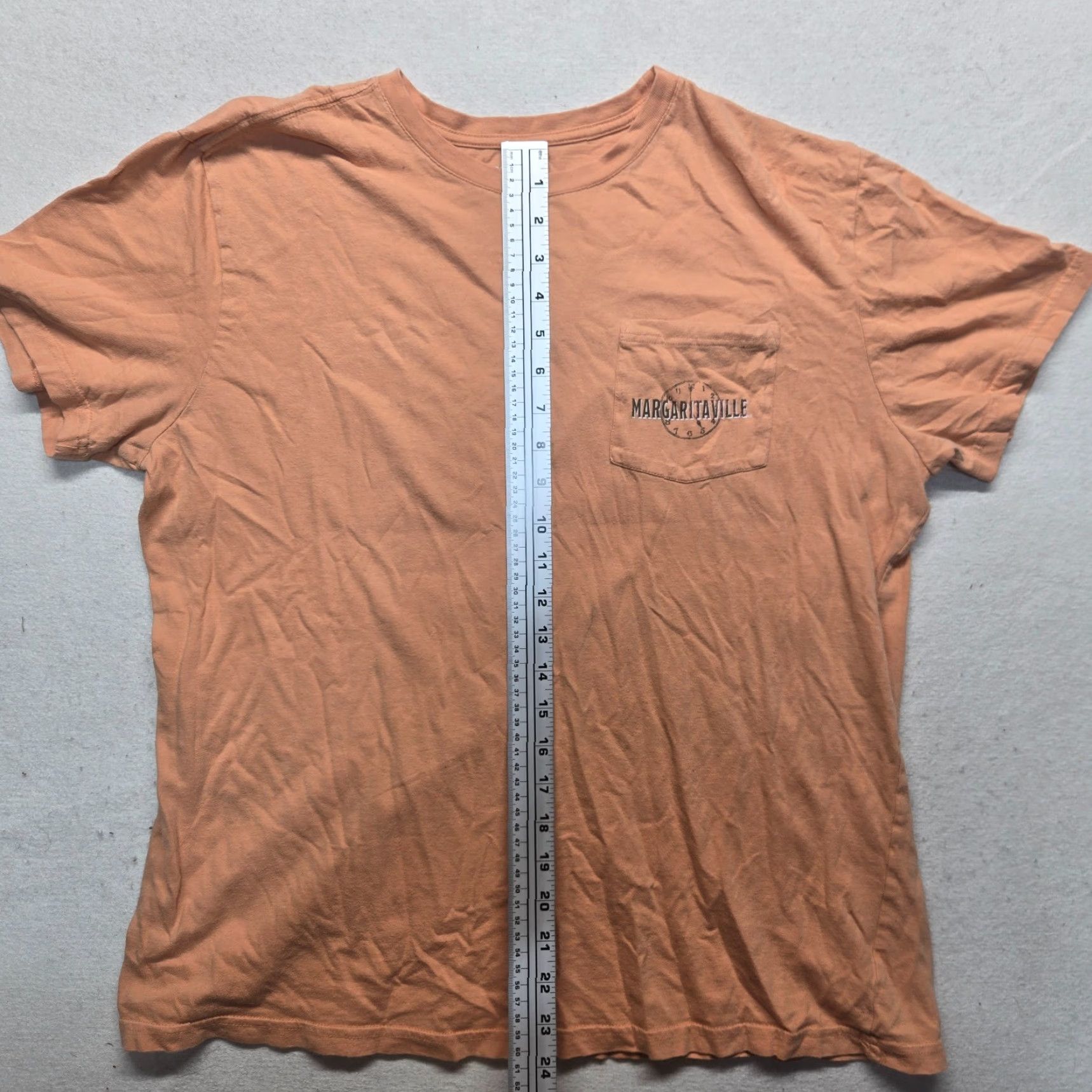 Vintage Margaritaville Shirt Adult L Large Orange Short Sleeve T-Shirt 5 O'Clock Somewhere Size US L / EU 52-54 / 3 - 6 Thumbnail