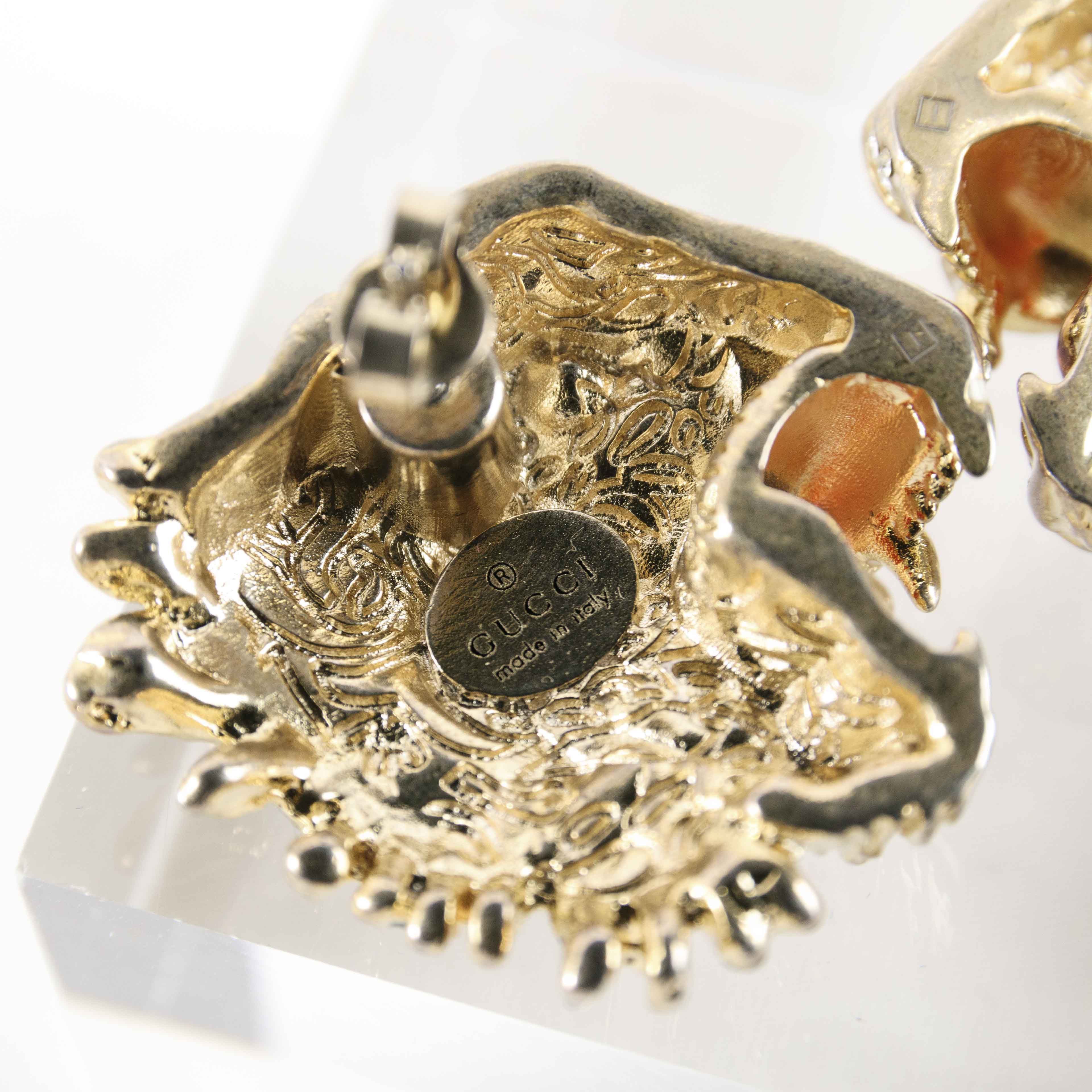 Gucci Gucci Tiger Head Stud Earrings Size ONE SIZE - 13 Thumbnail