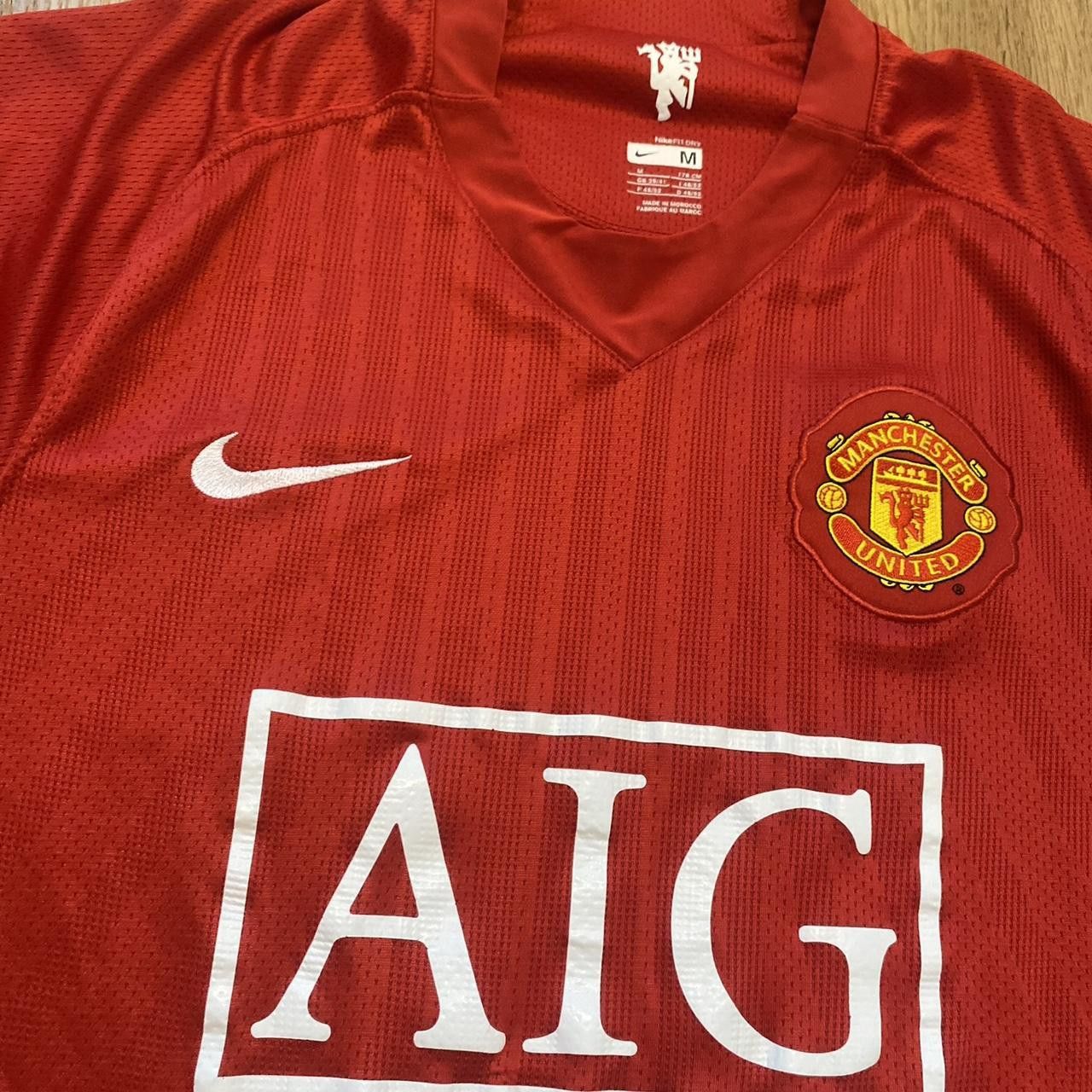 Nike 2007-09 Manchester United Nike Home Football Shirt Size US M / EU 48-50 / 2 - 3 Thumbnail