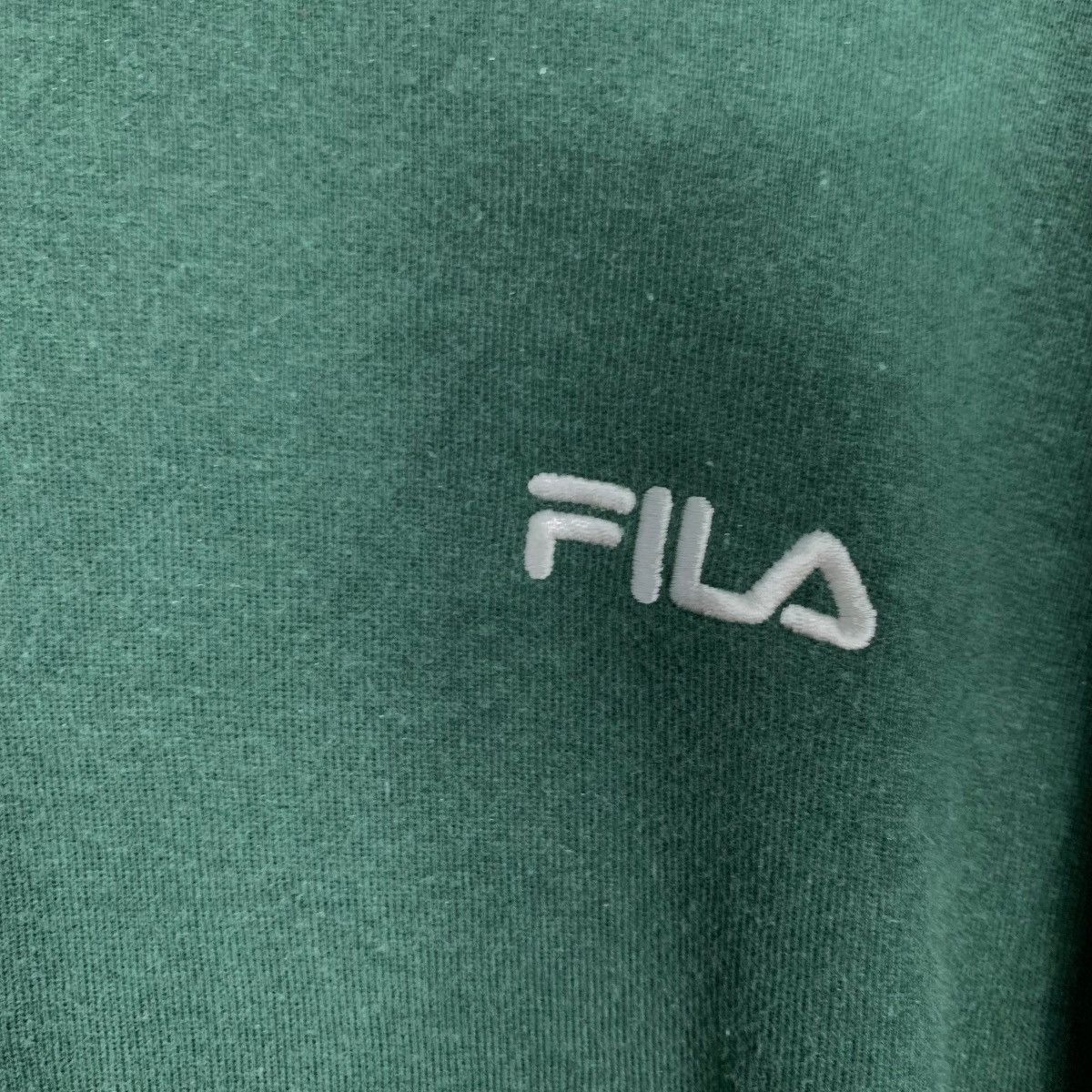 Fila 90’s FILA Short Sleeve Green V Neck Sweatshirt #2399-C107 Size US XL / EU 56 / 4 - 10 Thumbnail