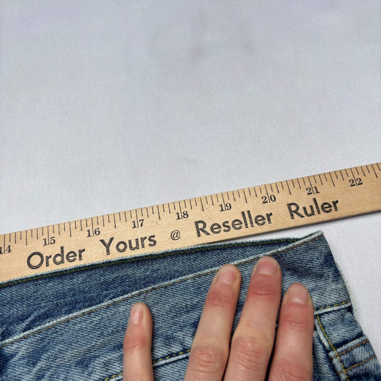 Sid Mashburn $185 Sid Mashburn Light Wash Denim 40x32 Slim Straight Jeans Size US 40 / EU 56 - 7 Thumbnail