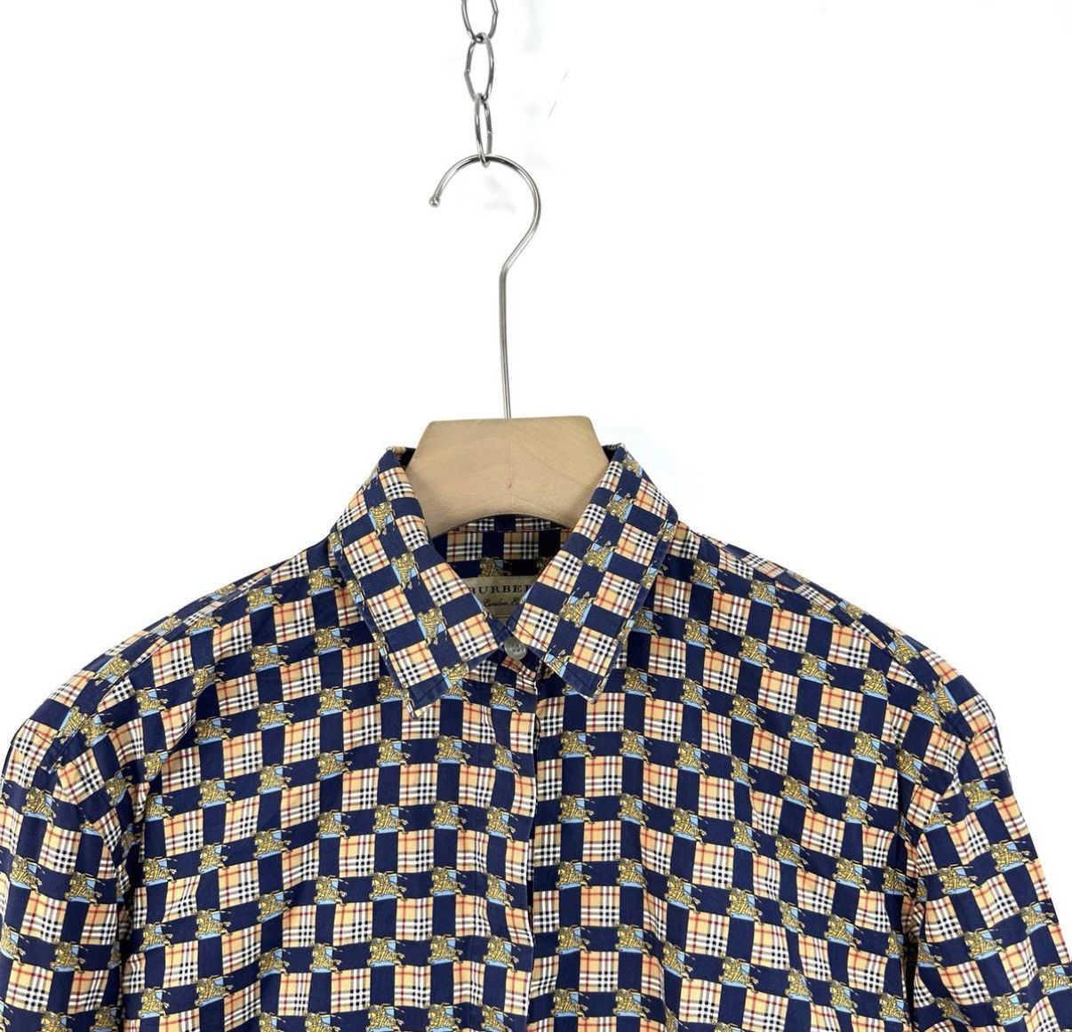 Burberry Burberry Equestrian Knight Check Long Sleeve Shirt K12 Size XS / US 0-2 / IT 36-38 - 3 Thumbnail