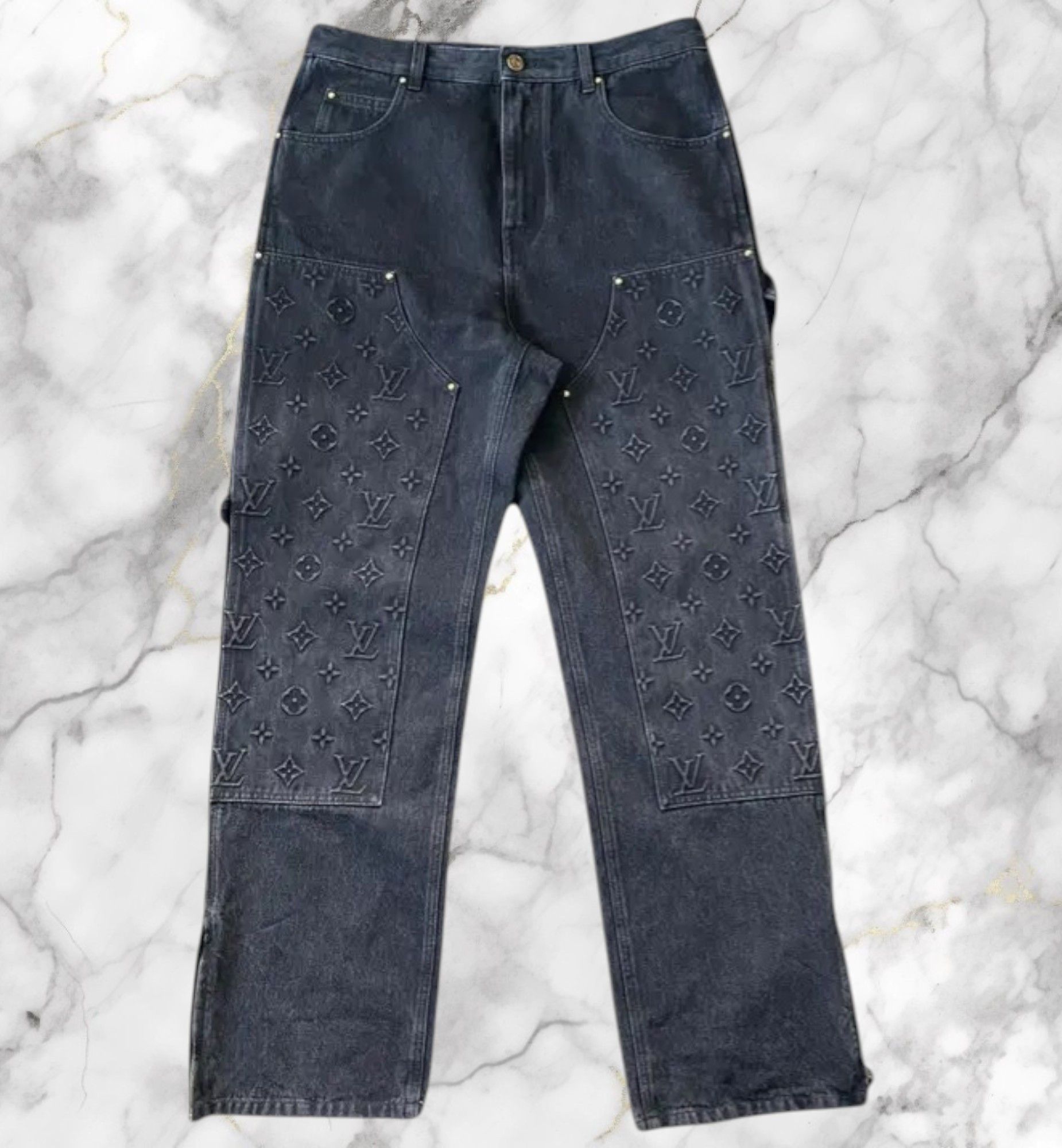 Louis Vuitton Louis Vuitton Monogram LV Carpenter Denim Jeans Size US 32 / EU 48 - 1 Thumbnail
