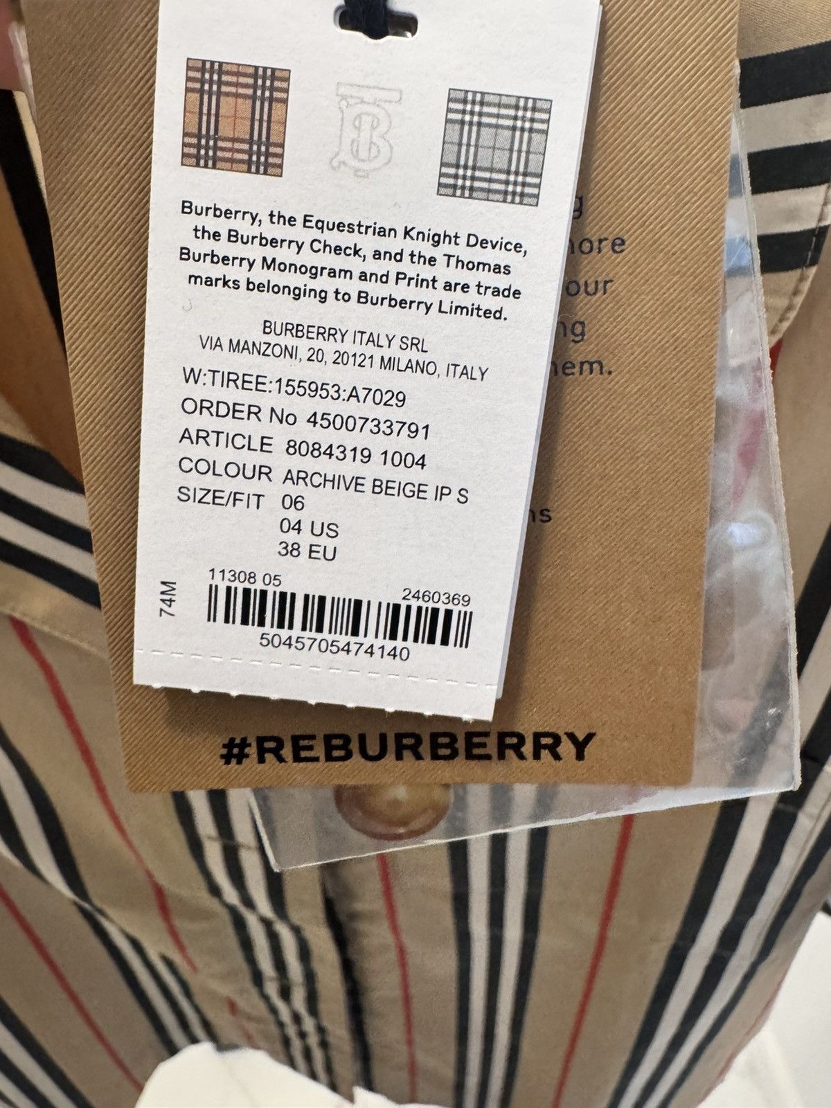 Burberry Burberry Women's Classic Striped Short Sleeve Shirt Size S / US 4 / IT 40 - 4 Thumbnail