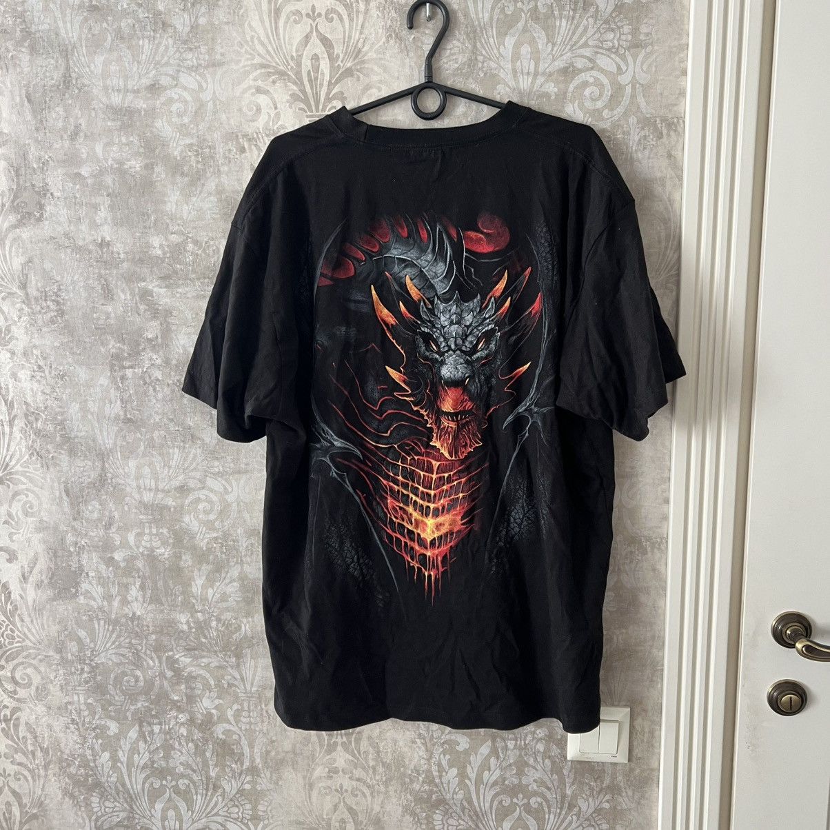 Japanese Brand × Vintage Vintage Dragon Spiral Tee T-Shirt Size US XXL / EU 58 / 5 - 6 Thumbnail