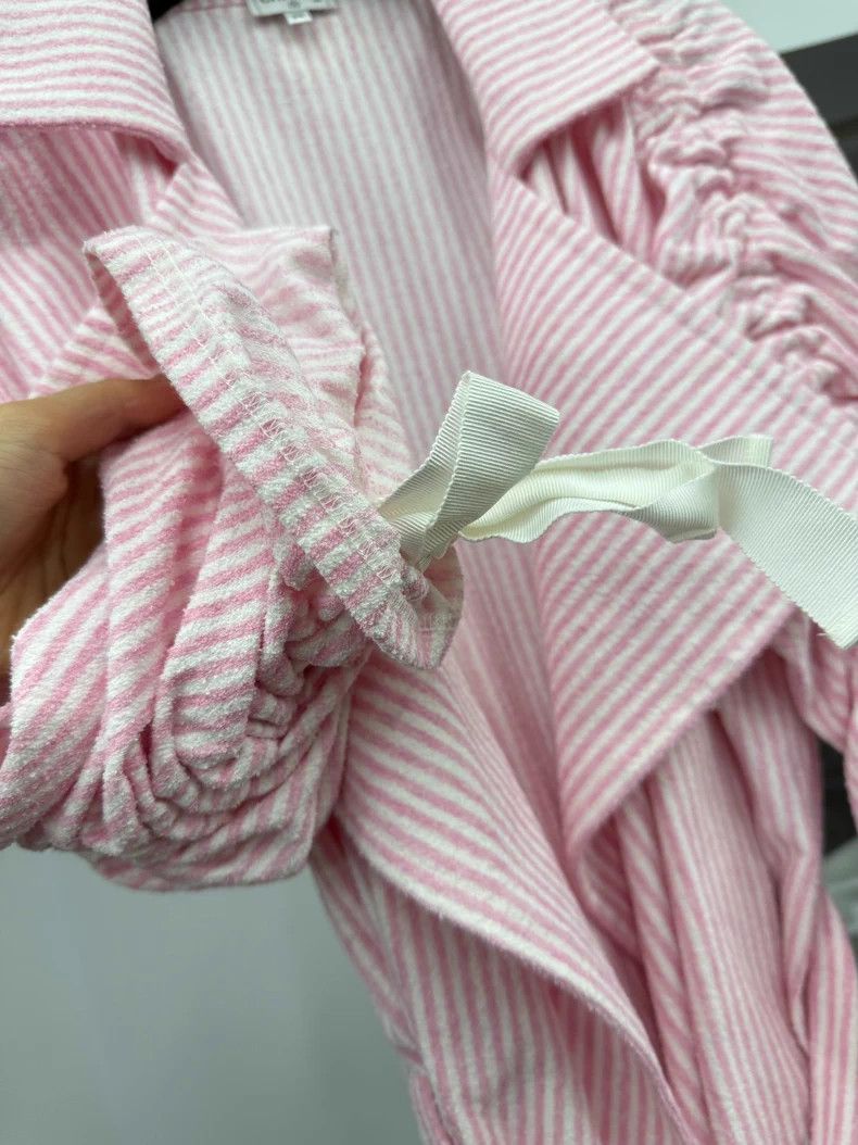 Chanel Chanel Pink and white colour block vertical striped pleate Size M / US 6-8 / IT 42-44 - 2 Thumbnail