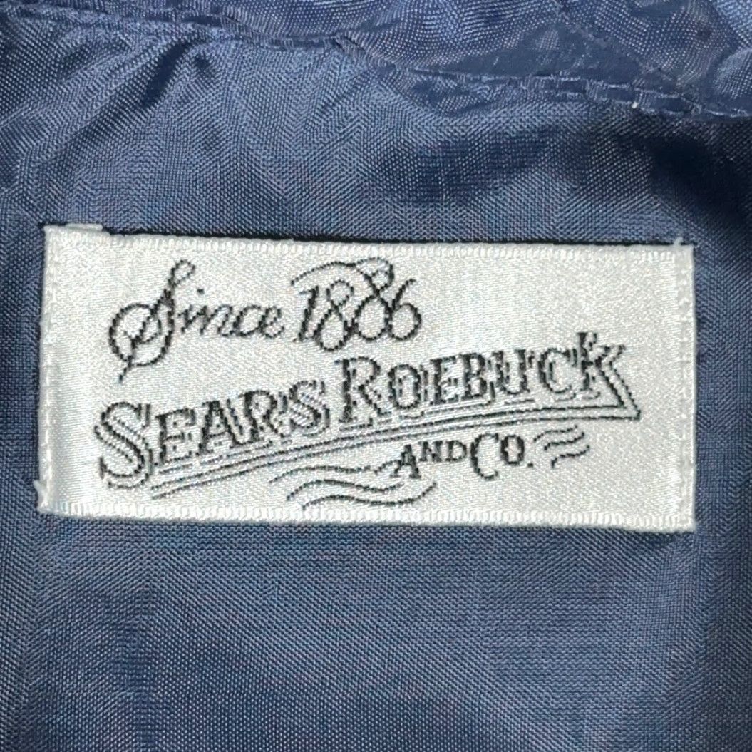 Sears VINTAGE Sears Roebuck Shirt Adult MEDIUM Blue Green Flannel Black Watch Wool 80s Size US M / EU 48-50 / 2 - 4 Thumbnail