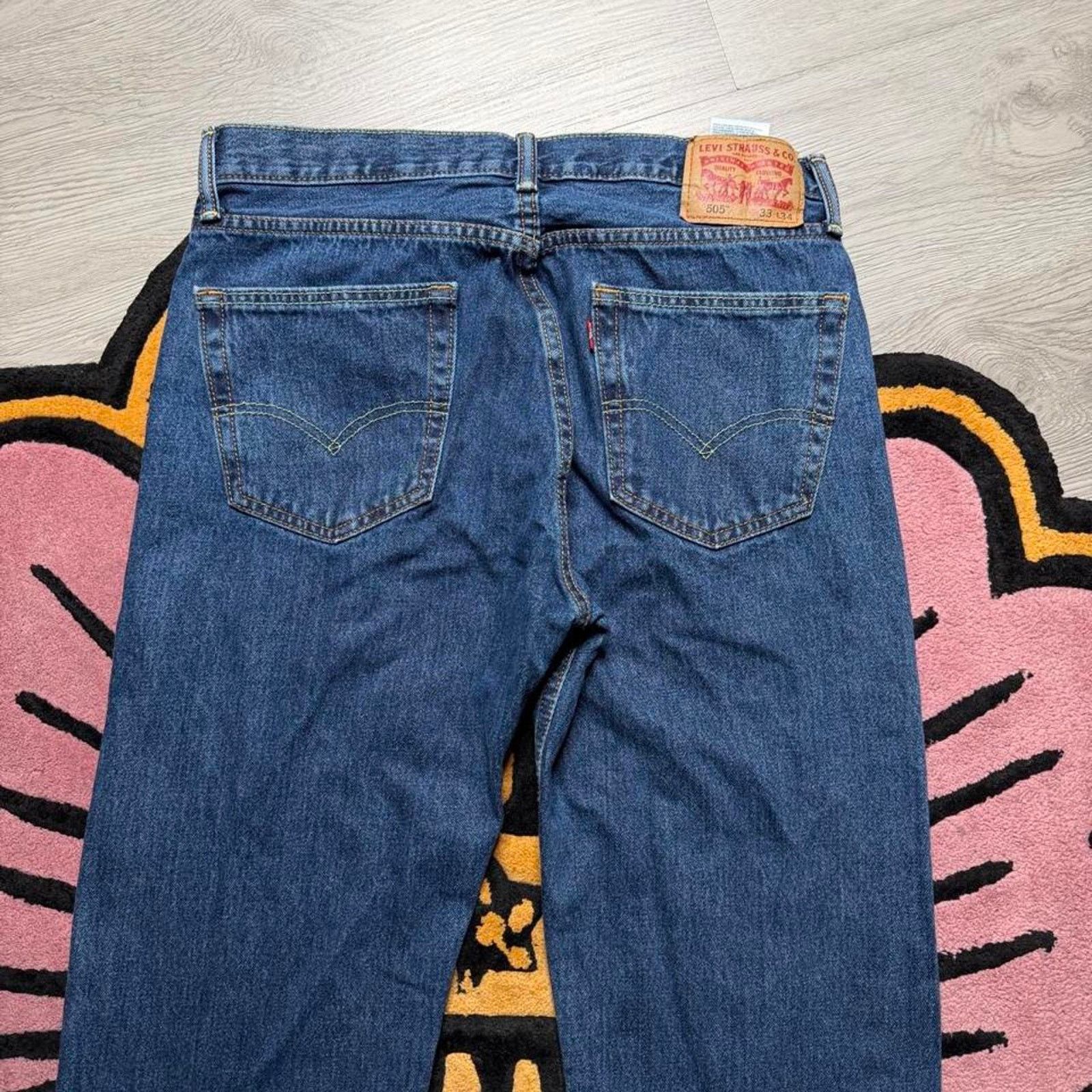 Levi's Levi’s Strauss 505 Regular Fit Straight Leg Denim Jean 33x34 Size US 33 - 8 Thumbnail