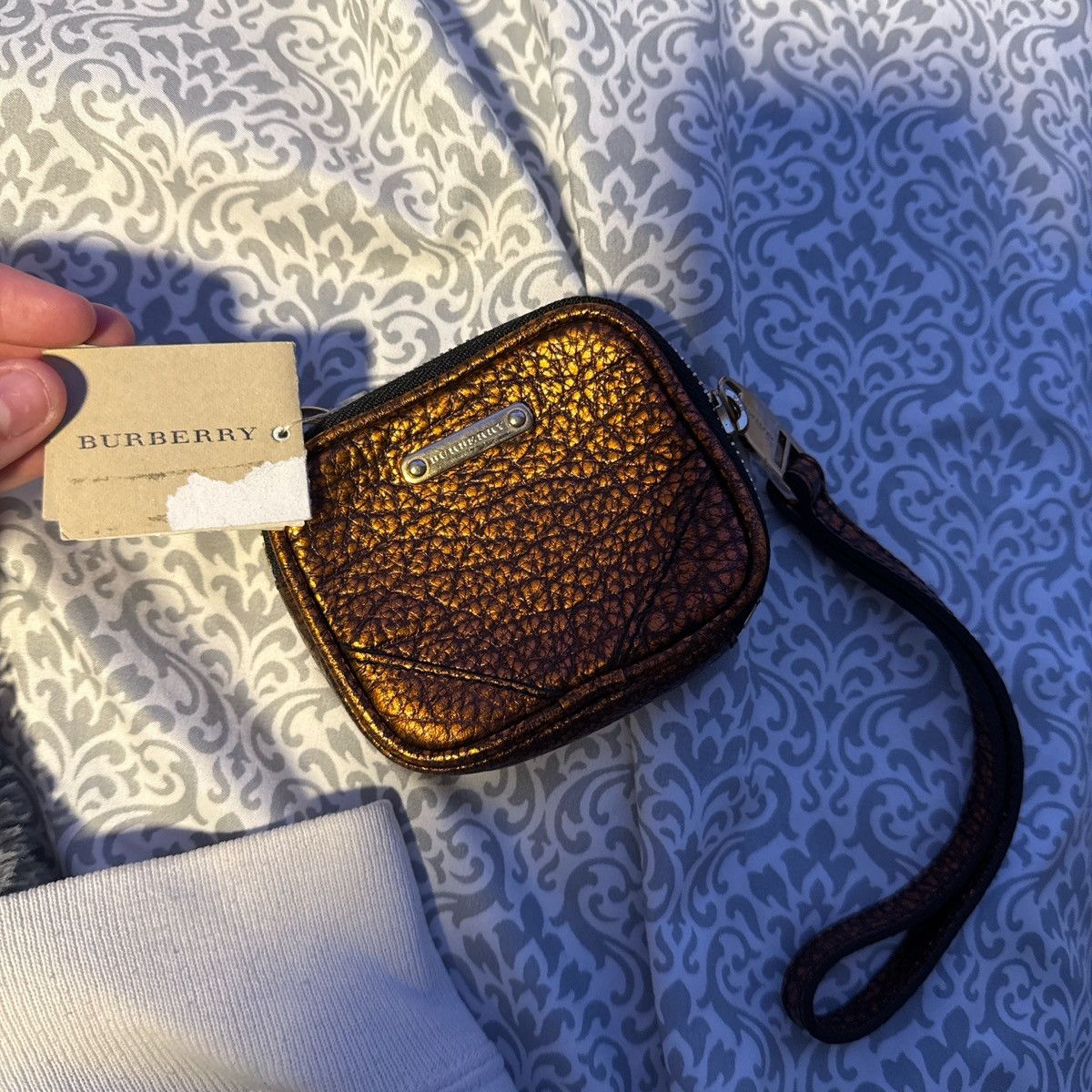 Burberry Coin Purse in Orange, Women's