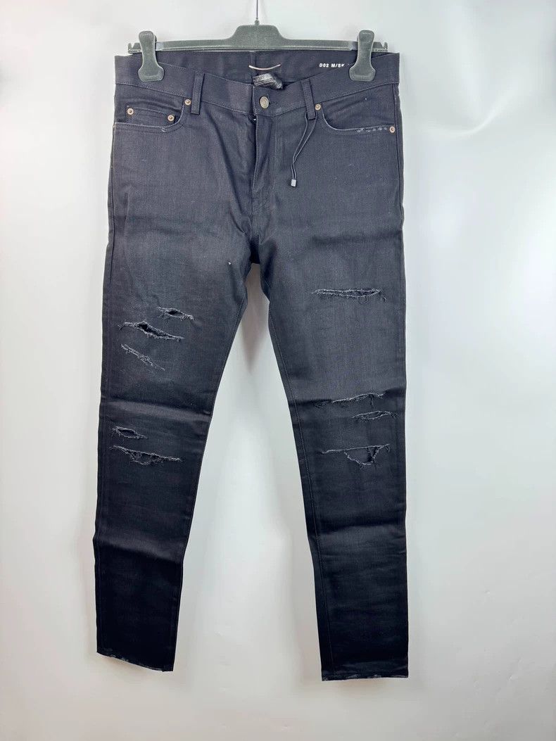 Saint Laurent Paris Saint Laurent Paris Black Original Wreck Jeans Size US 33 - 1 Thumbnail