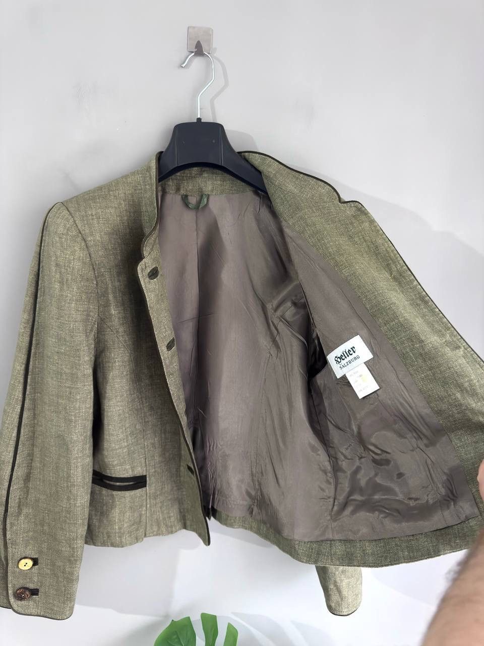Other Heller Salzburg Trachten Green Olive Linen Blazer Size M-L Size M / US 6-8 / IT 42-44 - 17 Thumbnail