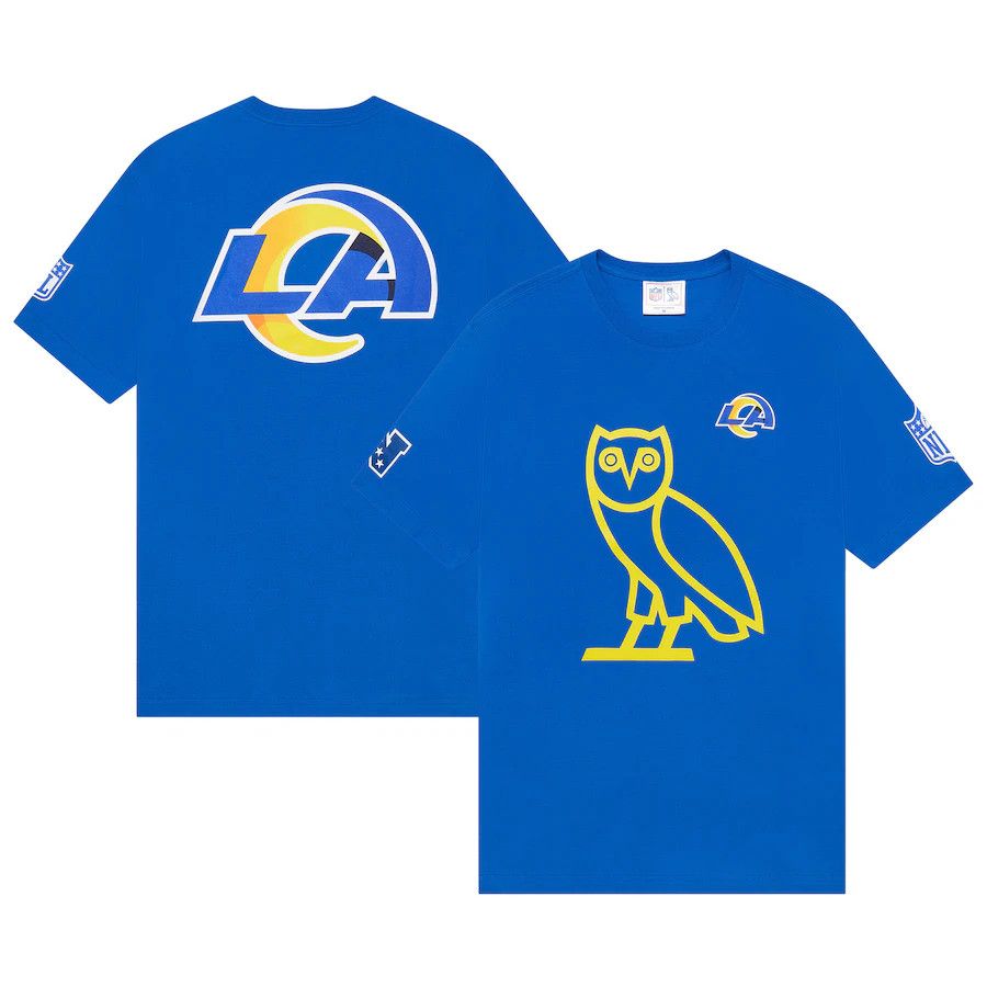 Drake *RARE* OVO x NFL Los Angeles Rams OG Owl T-Shirt Size US XXL / EU 58 / 5 - 1 Thumbnail