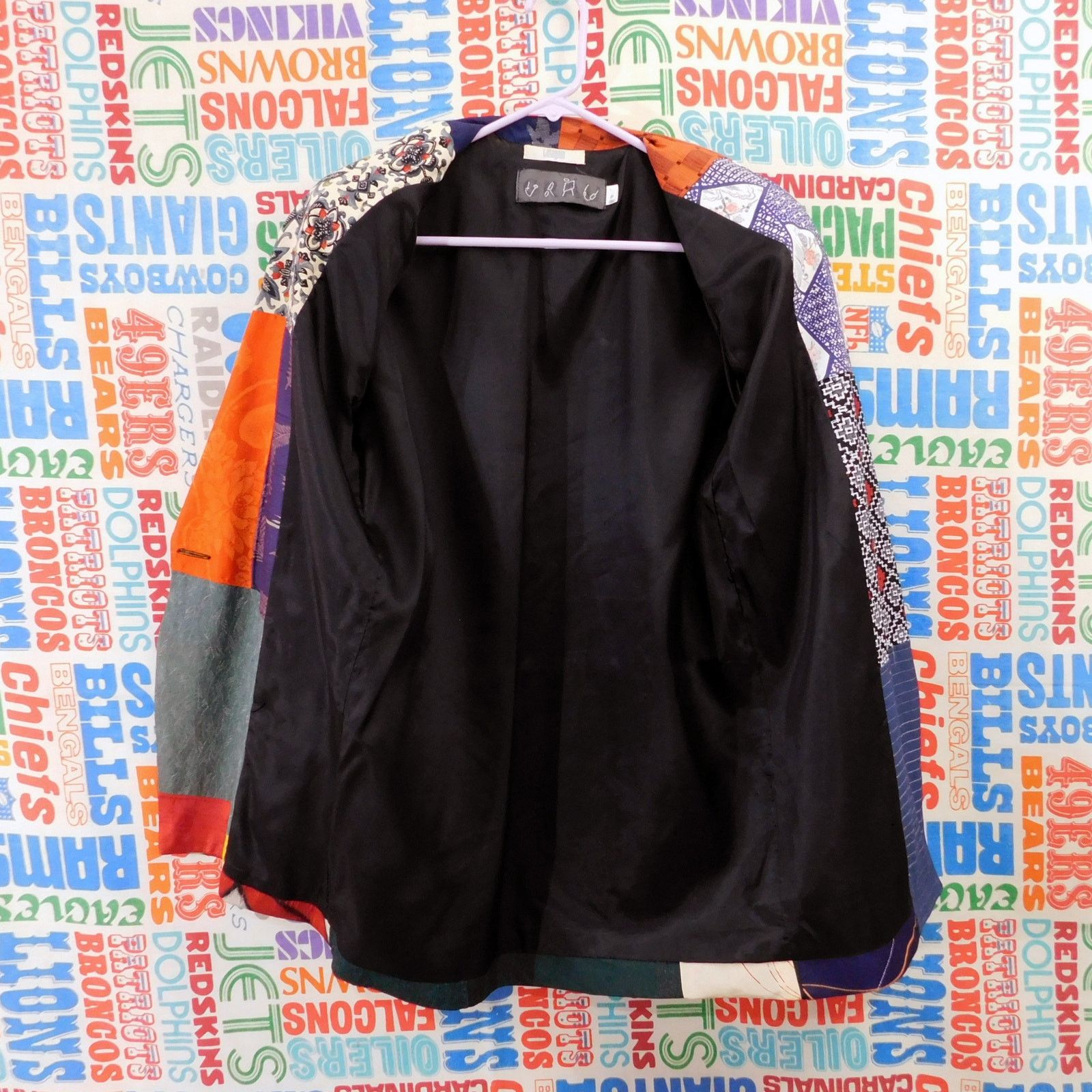 Other Vintage Claudia Grau Patchwork Blazer Jacket Size 4P 80s Size S / US 4 / IT 40 - 9 Thumbnail