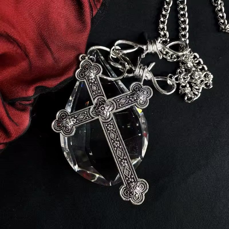 Jewelry Cross Gothic Punk Style Necklace Chain Size ONE SIZE - 4 Thumbnail