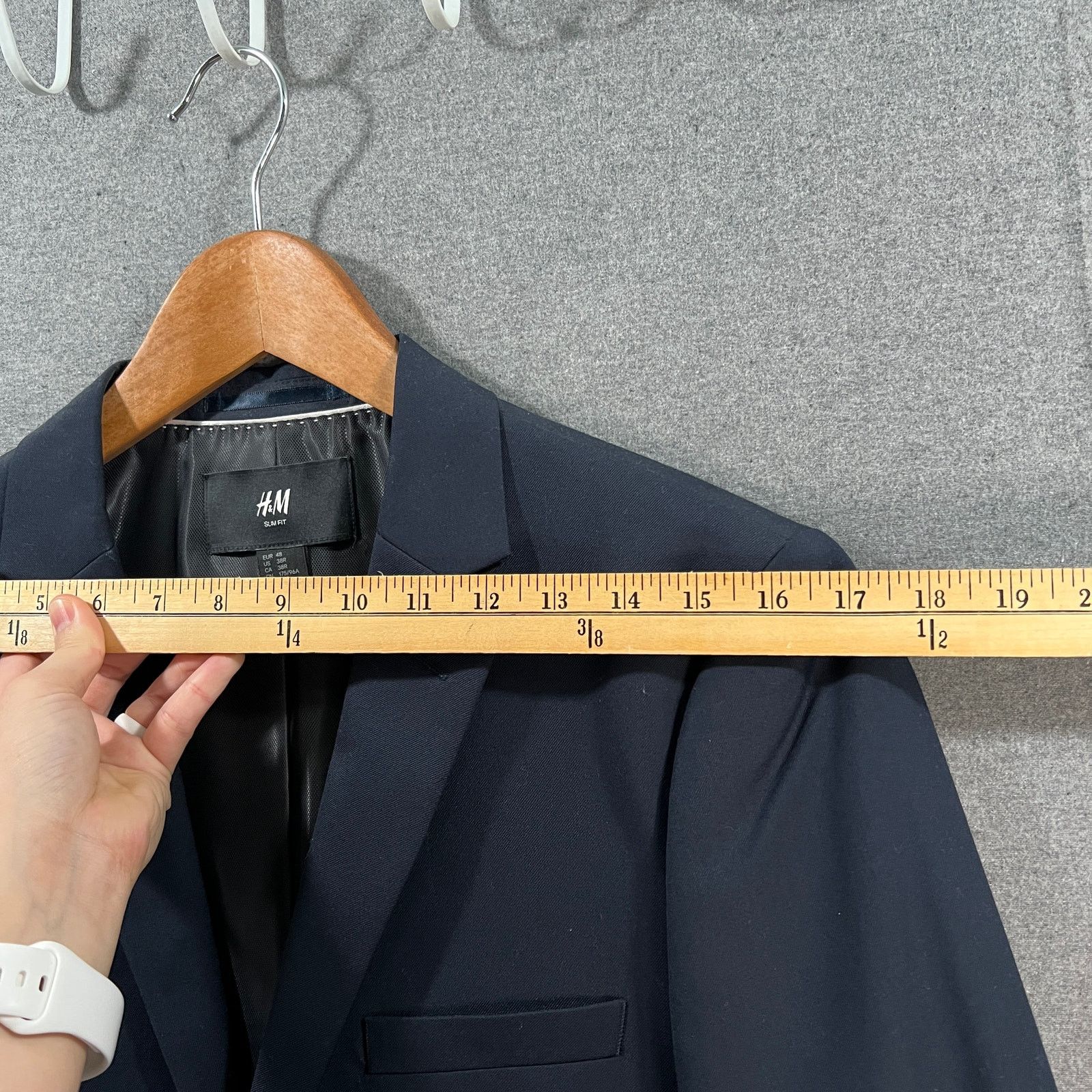 Other H&M Mens Slim Fit Suit Navy Size38R Size 38R - 7 Thumbnail