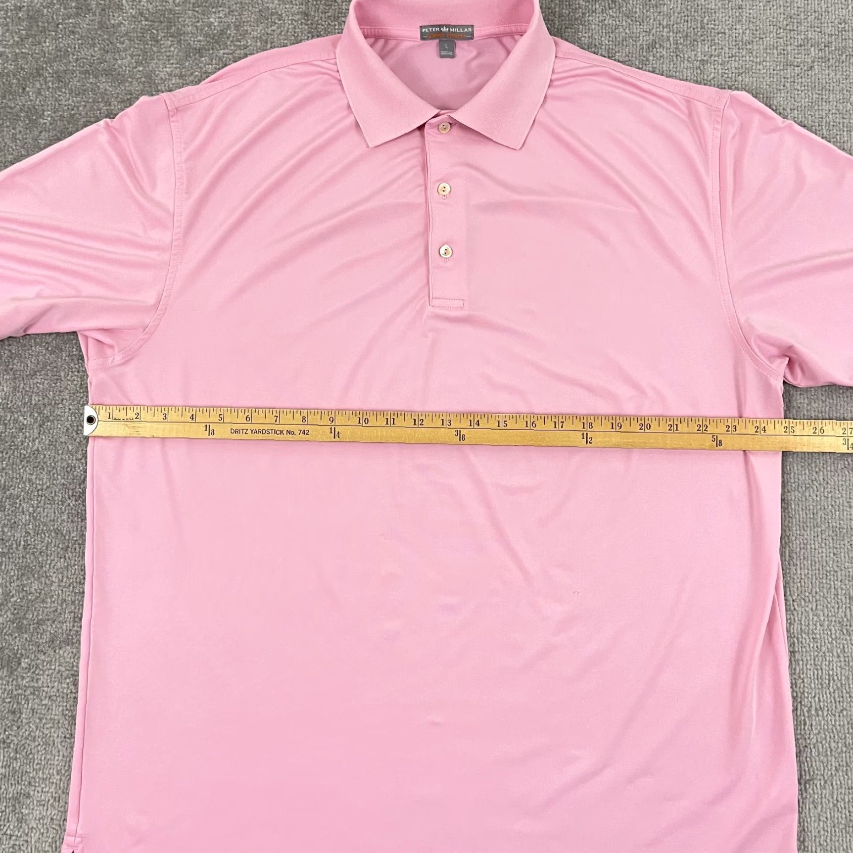 Peter Millar Peter Millar Summer Comfort Polo Shirt Men Large (Fits XL) Pink Performance Golf Shirt Size US L / EU 52-54 / 3 - 4 Thumbnail