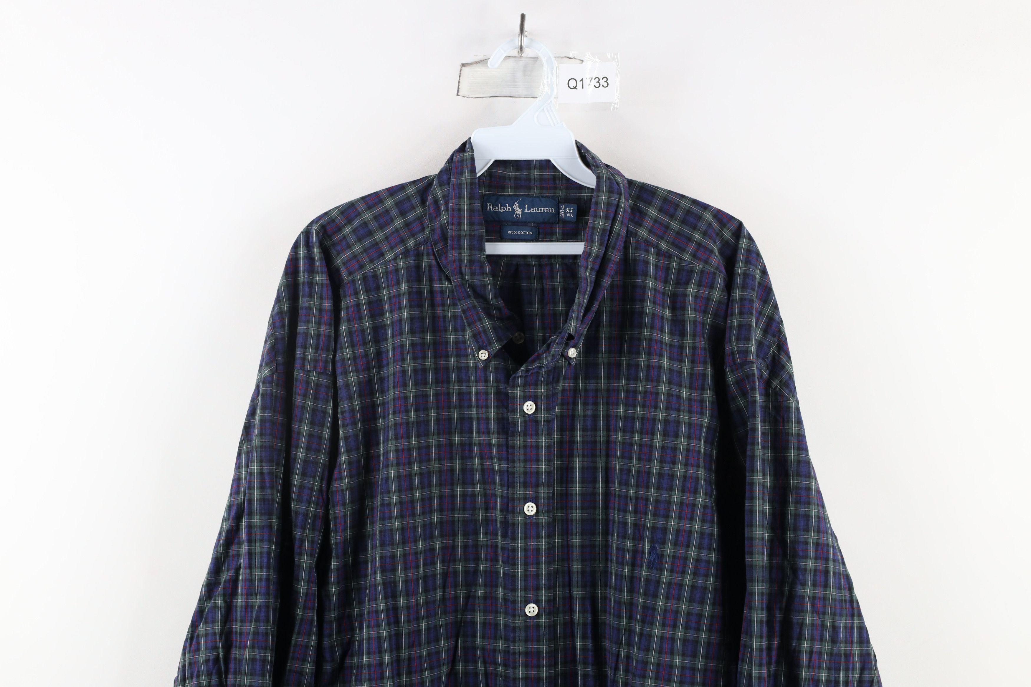 Polo Ralph Lauren Vintage 90s Ralph Lauren Button Down Shirt Plaid Cotton Size US XXL / EU 58 / 5 - 2 Thumbnail
