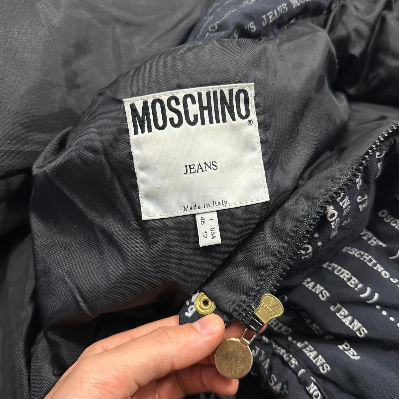Moschino Moschino Jeans 90’s Typewriter Goose Down Puffer Jacket - XL Size US XL / EU 56 / 4 - 6 Thumbnail