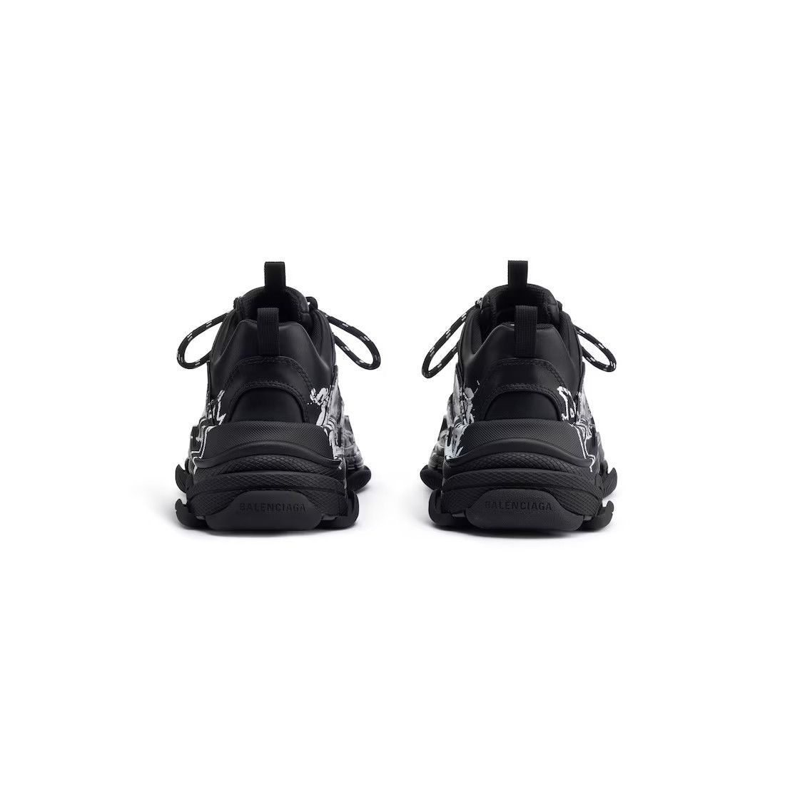 Balenciaga o1srvl11e0325 Triple S Sneakers DIY Metal in Black/White Size US 7 / IT 37 - 4 Thumbnail