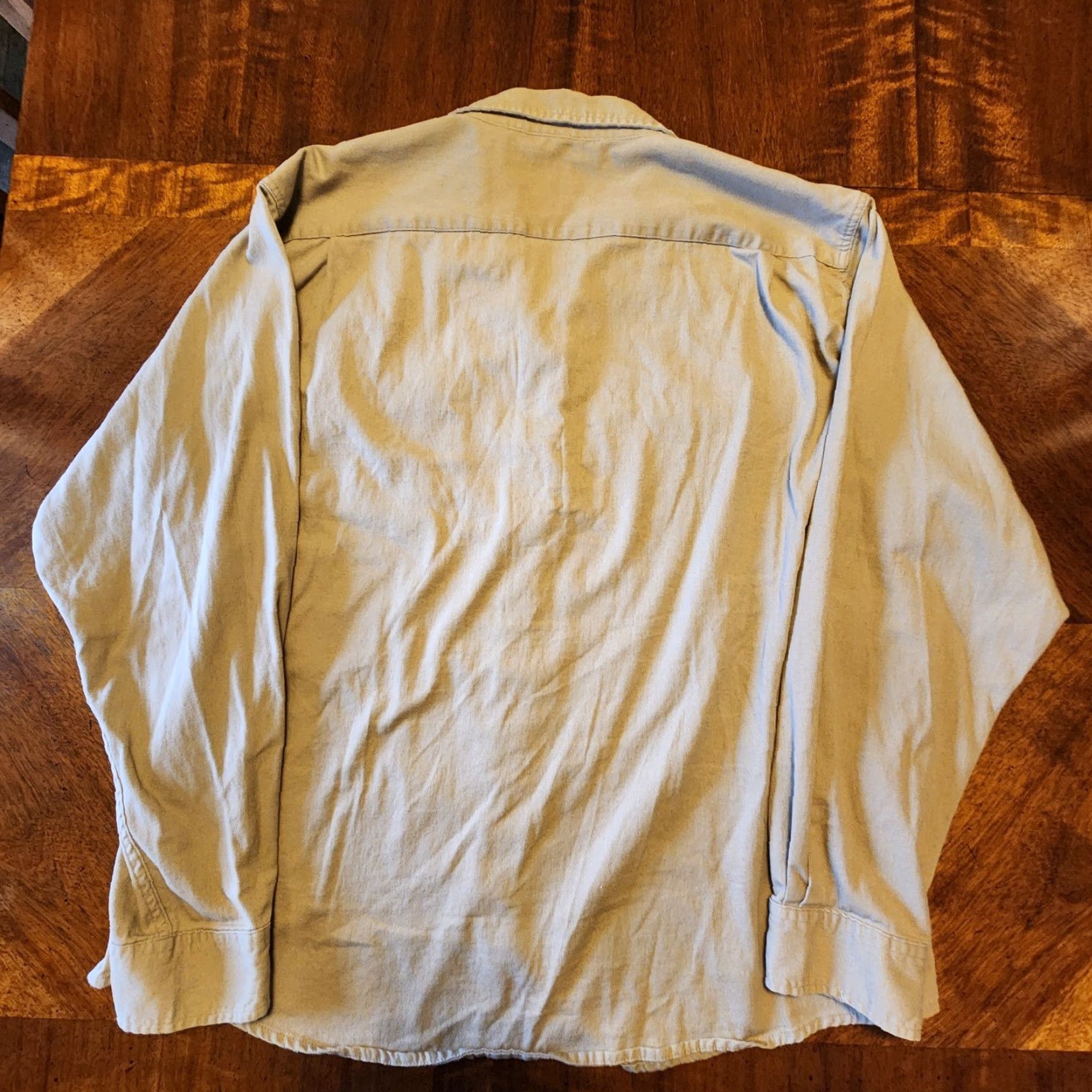 Wrangler Wrangler Shirt 2XL Beige Tan Button-Down Short Sleeve Casual Western Work Pockets Men Regular Cap N/A Size US XXL / EU 58 / 5 - 2 Thumbnail