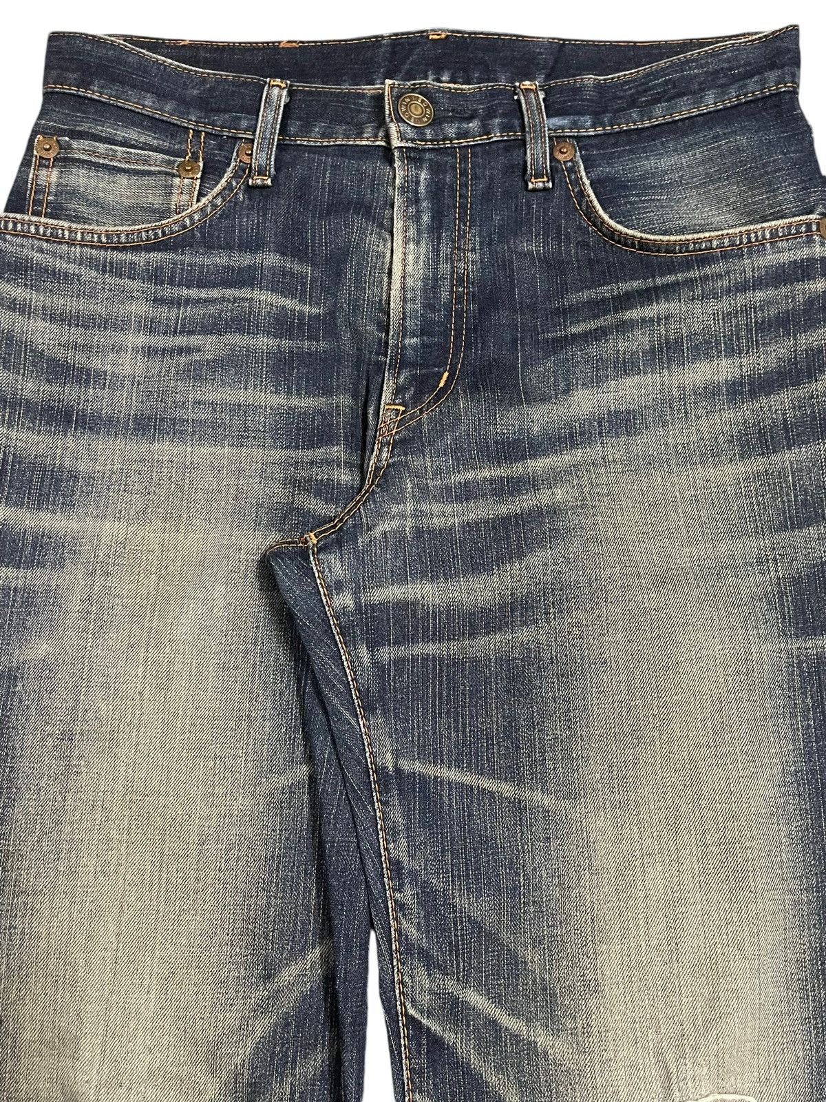 Edwin Vintage Japan Edwin 504 Blue Wash Style Distress Style Jeans Size US 32 / EU 48 - 4 Thumbnail