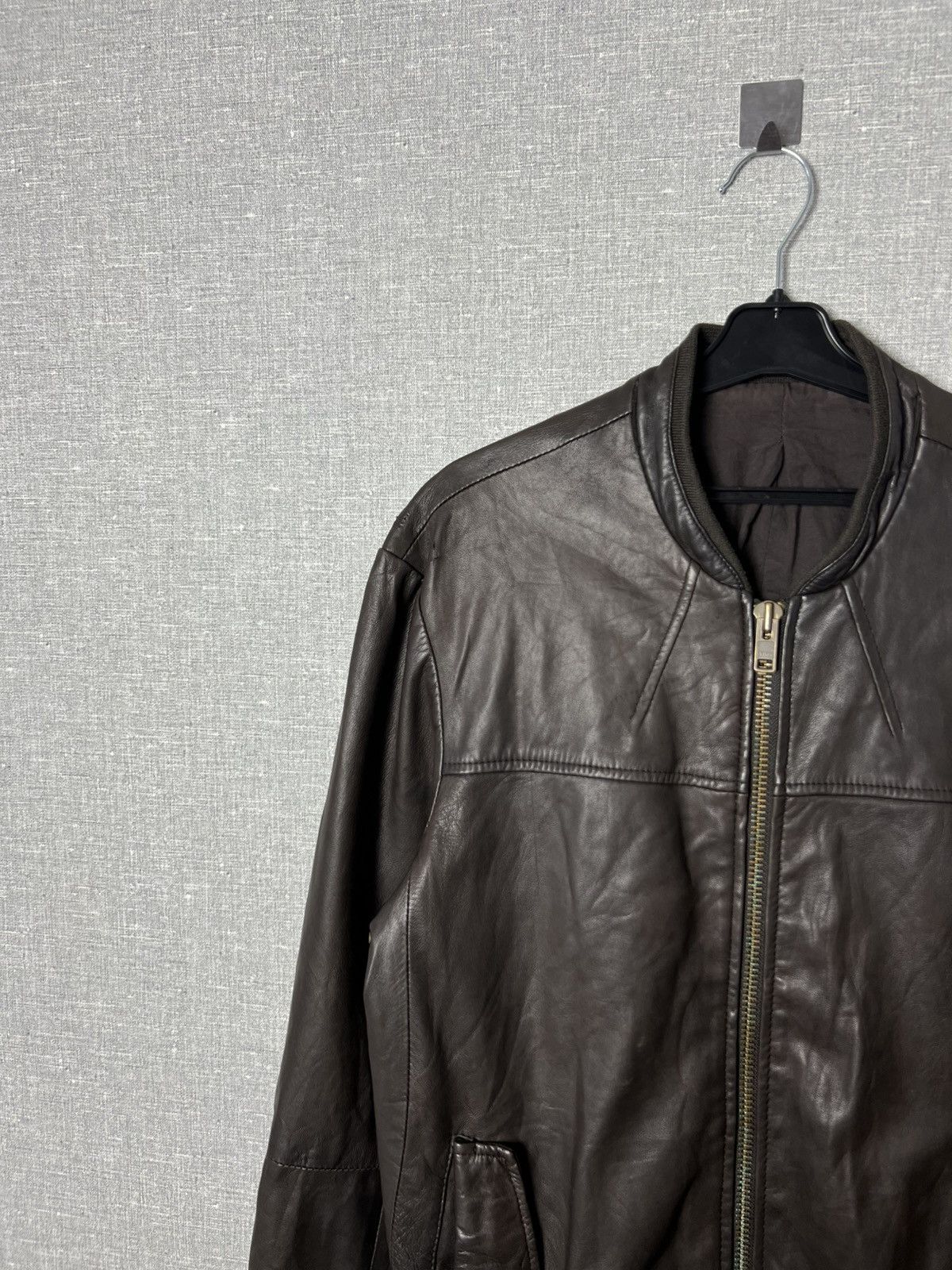 Allsaints Vintage AllSaints Leather Brown Bomber Jacket Men’s Size M Size US M / EU 48-50 / 2 - 3 Thumbnail