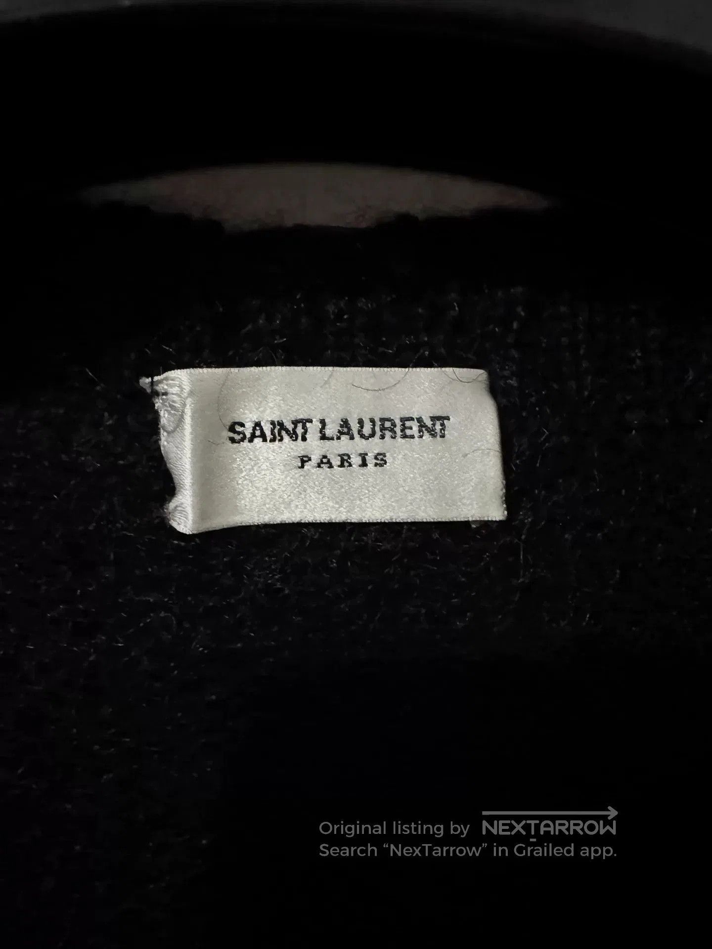 Yves Saint Laurent Saint Laurent Playboy Black Mohair Sweater. Size US XL / EU 56 / 4 - 5 Thumbnail