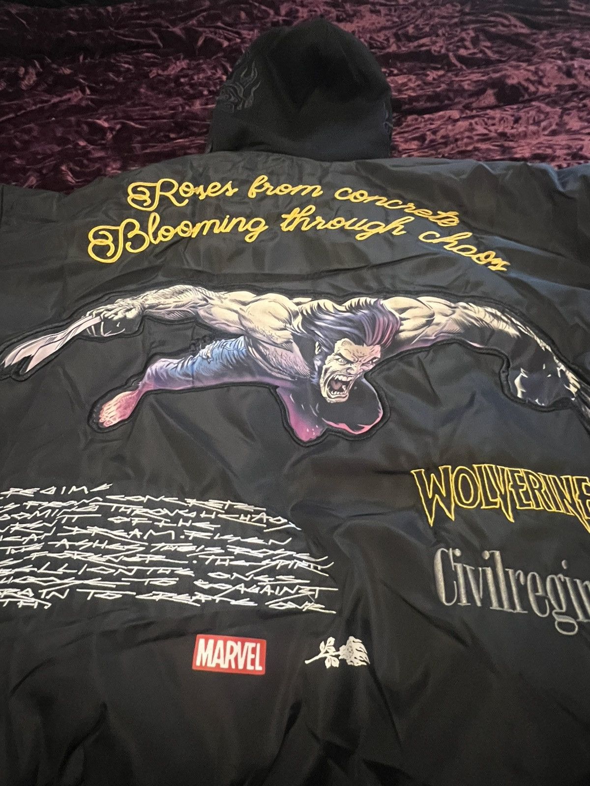 Civil Regime × Marvel Comics Civil Regime x Wolverine black hooded bomber jacket Men’s M Size US M / EU 48-50 / 2 - 2 Thumbnail
