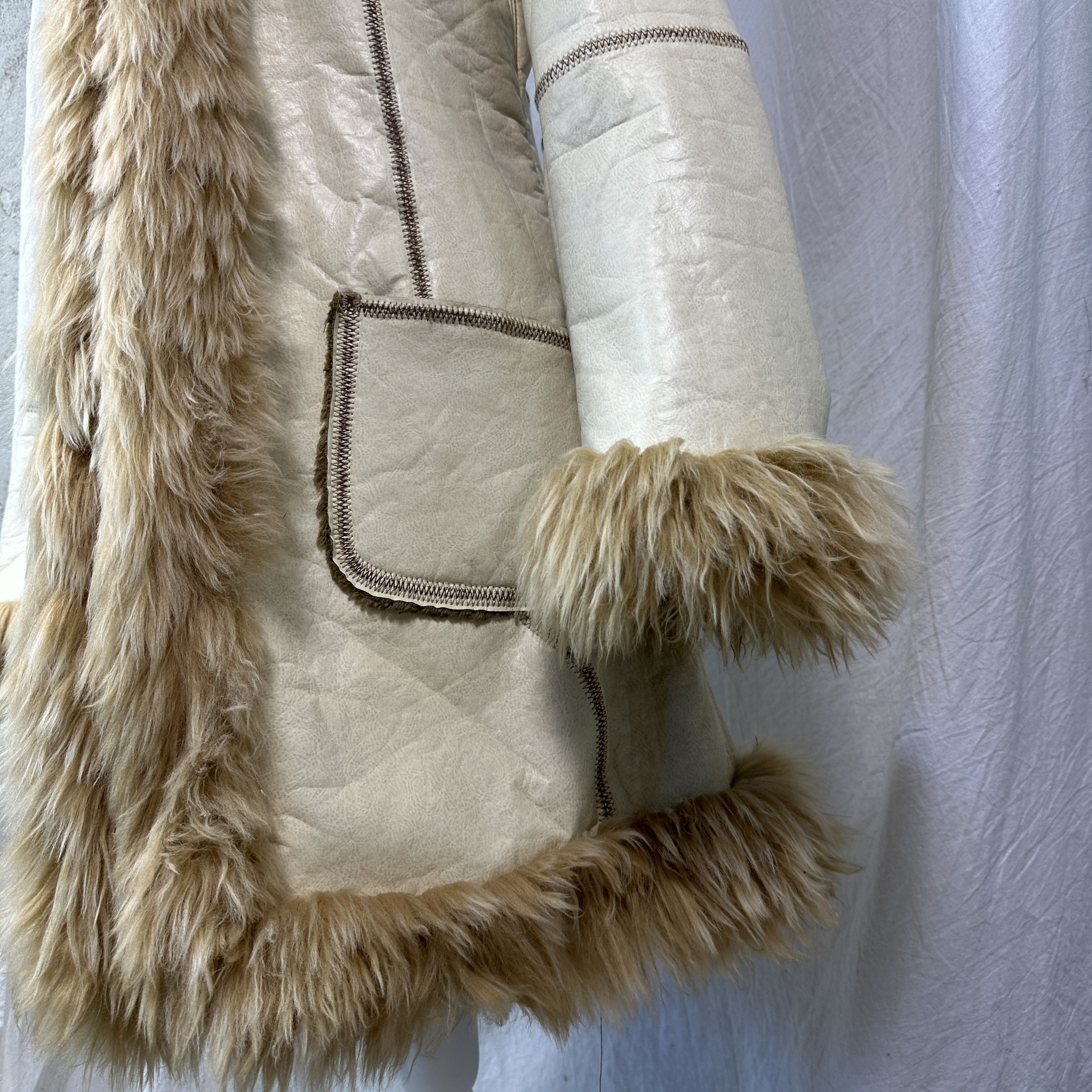 Miss Sixty Vintage Maxi Faur Fur Penny Lane Afghan Miss Sixty Coat Y2K Size S / US 4 / IT 40 - 5 Thumbnail