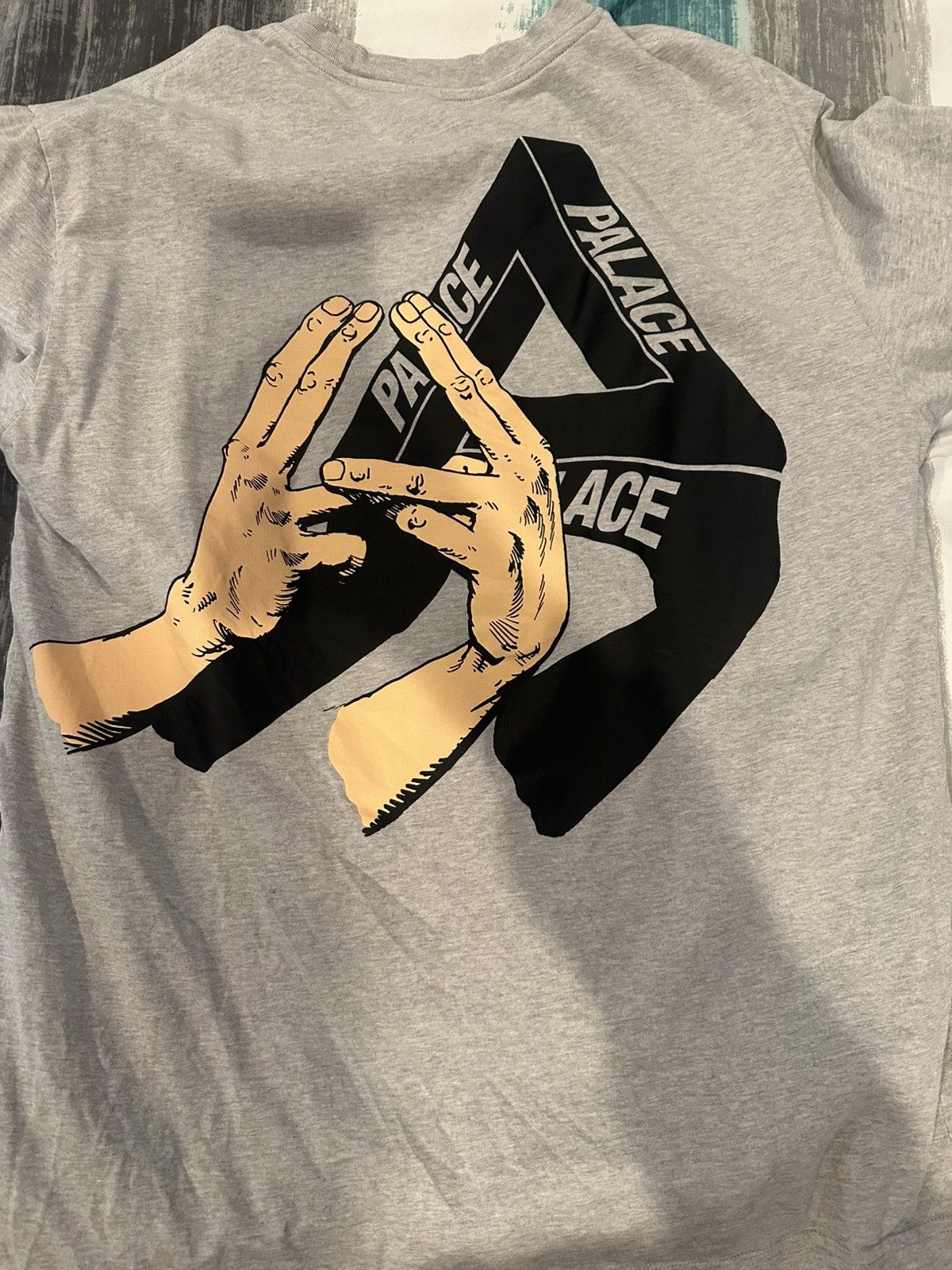 Palace Palace Valley of the Shadows T-Shirt Grey | Grailed