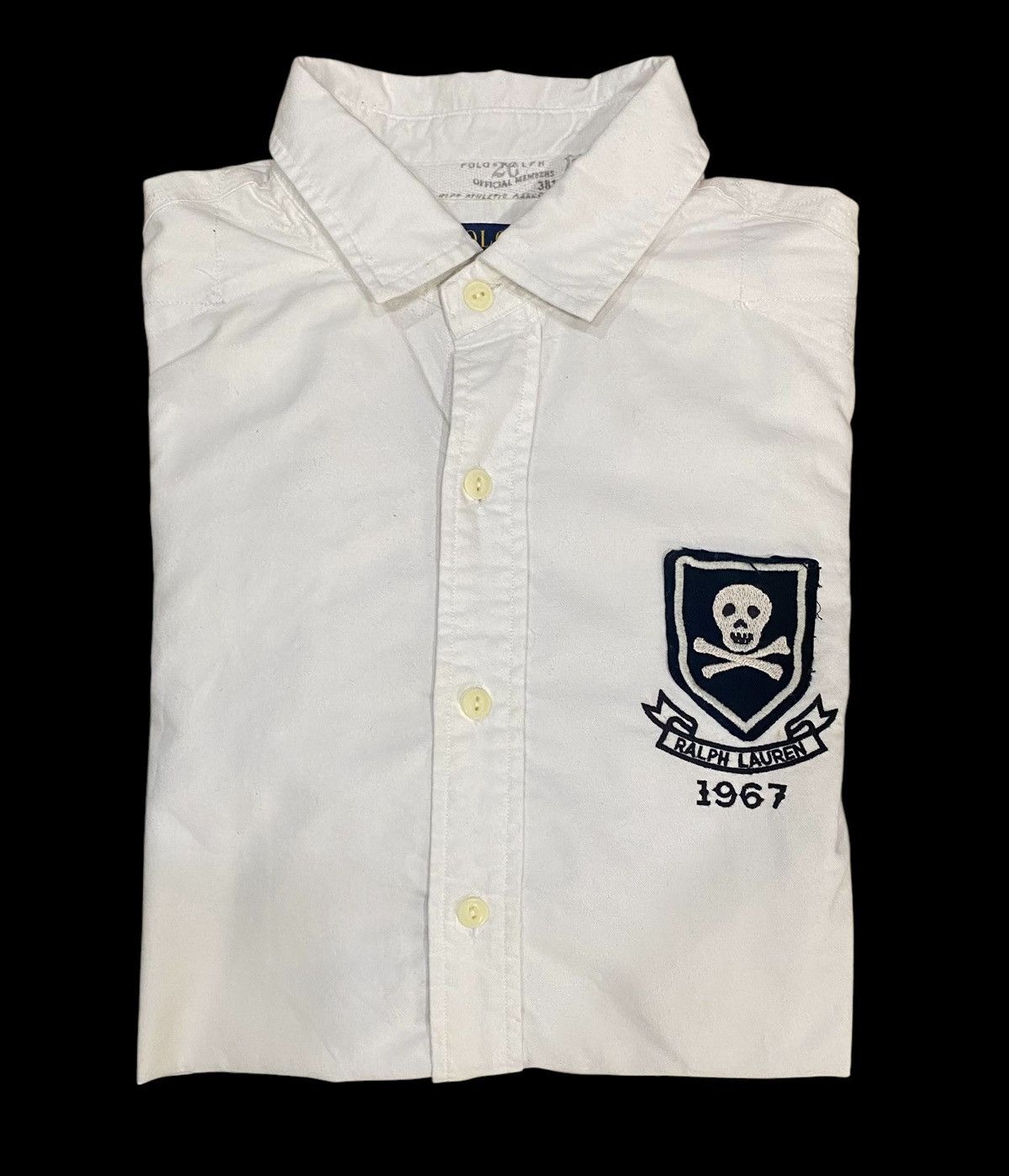 Designer × Polo Ralph Lauren White Polo Ralph Laurent Official Members Shirt Button Size US L / EU 52-54 / 3 - 6 Thumbnail