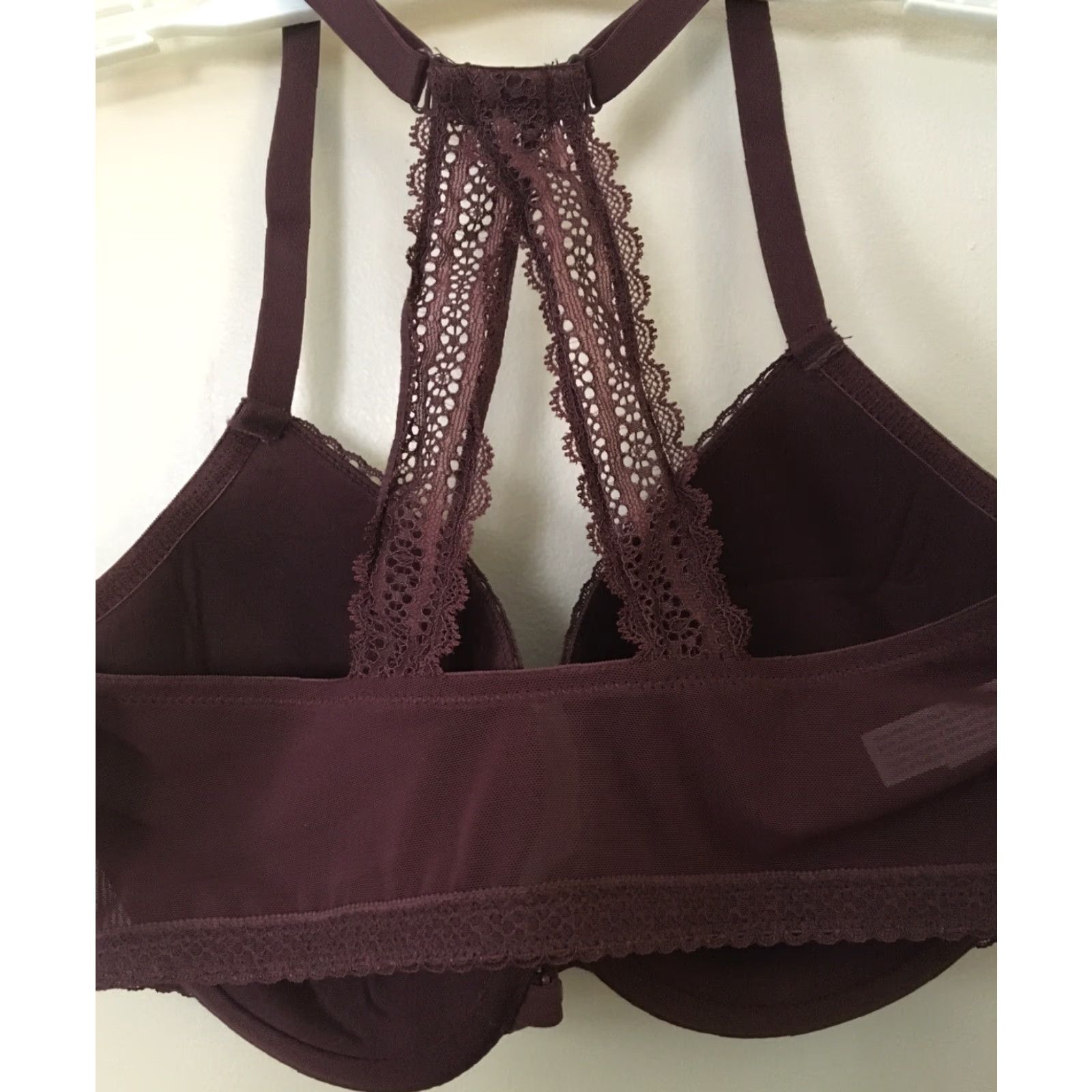 Vintage Auden The Ace Demi Lightly Lined Racerback Front Closure Purple 32A Bra Women Size ONE SIZE - 5 Thumbnail