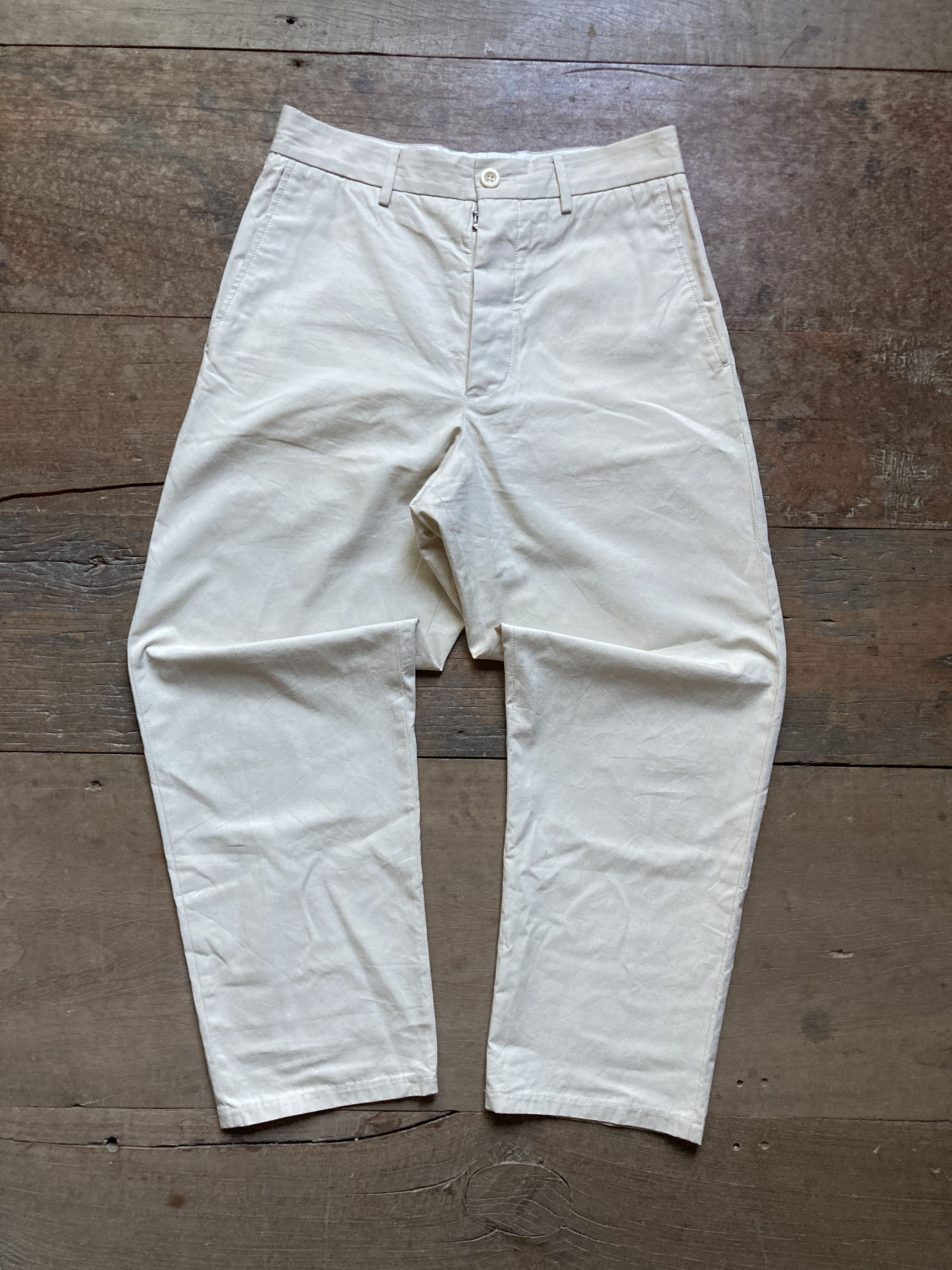SS21 Maison Margiela Cream Cotton Pants