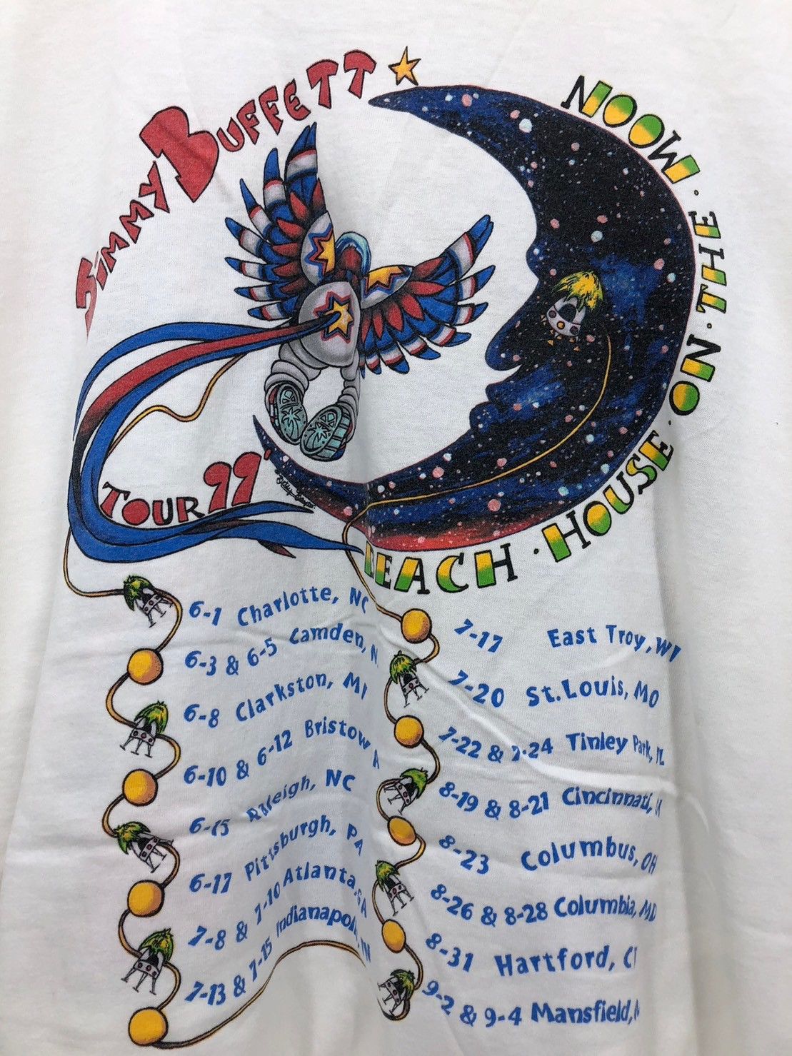 Band Tees × Vintage Vintage 1999's Jimmy Buffett Tour Beach House on the Moon BN Size US XXL / EU 58 / 5 - 7 Thumbnail