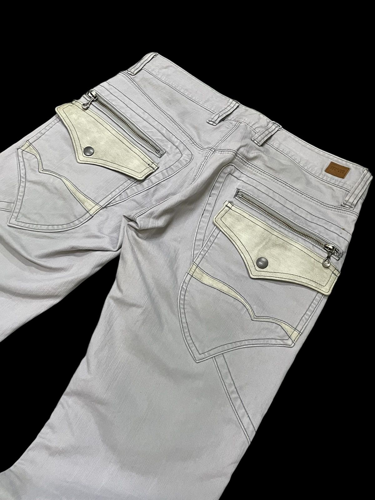 BUFFALO BOBS × Nicole Club × Shellac Nicole Club Smokey Gray Bush Pocket Flared Denim Pants Size US 32 / EU 48 - 17 Thumbnail