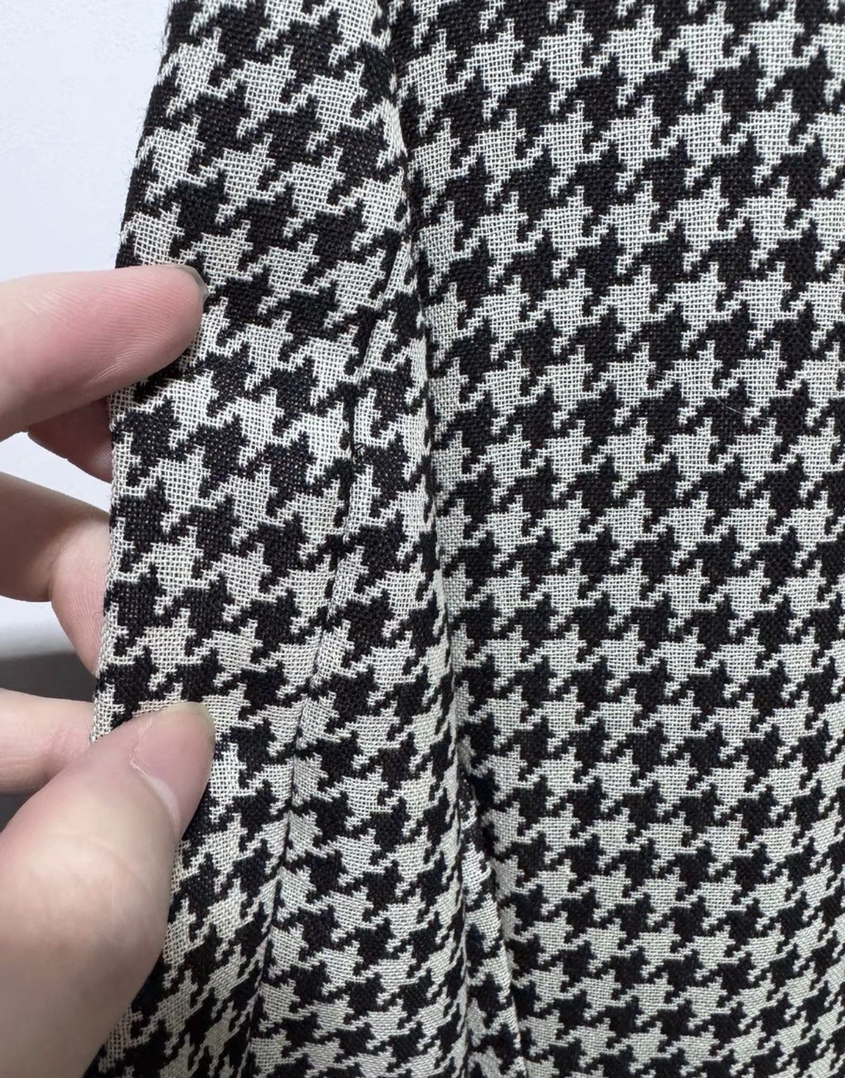 Saint Laurent Paris Saint Laurent (SLP) 14SS Leather Collar Houndstooth Blazer Size US S / EU 44-46 / 1 - 3 Thumbnail