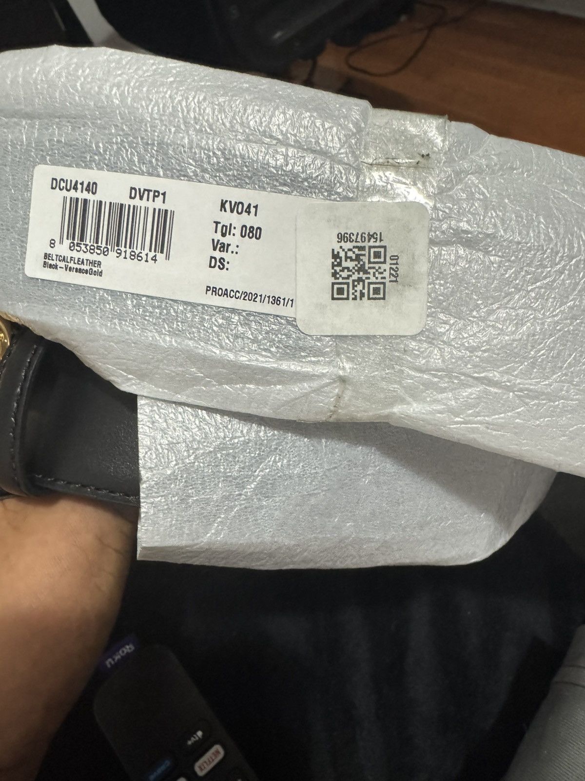 Versace Black Versace Palazzo Belt Size 32 - 2 Thumbnail