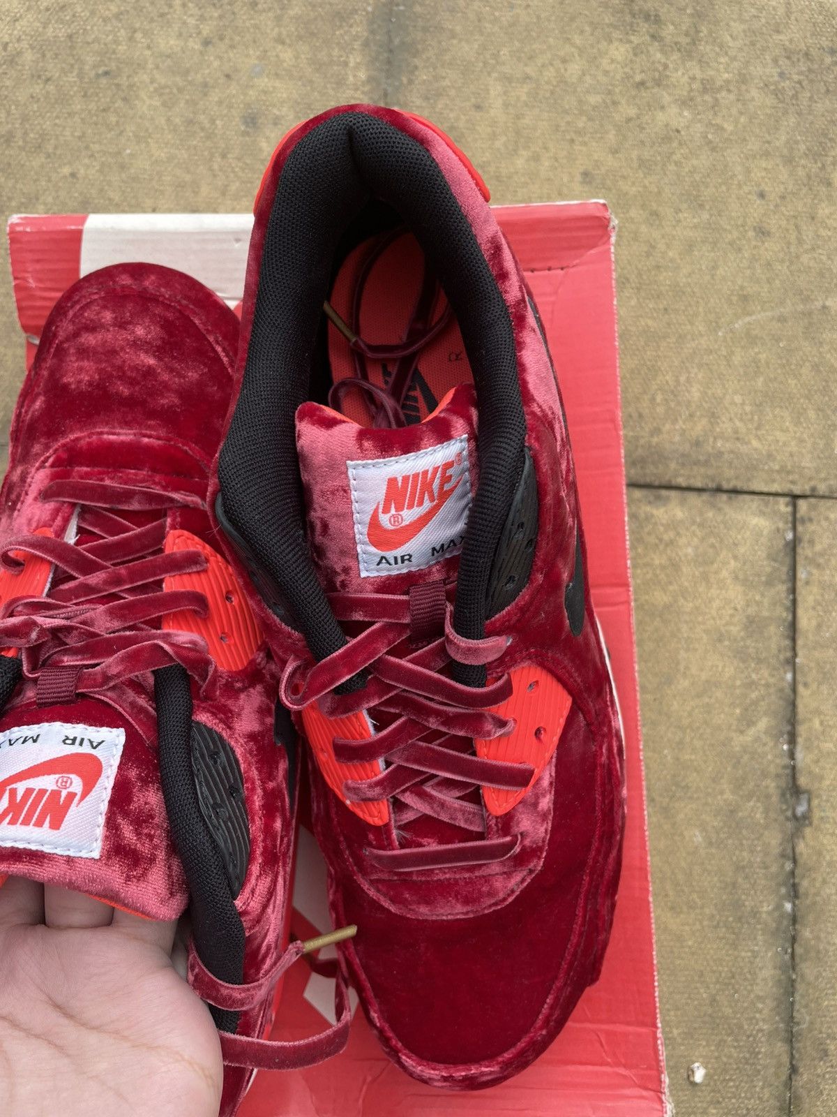 Nike × Vintage Nike air max 90 25th anniversary red Velvet limited ed uk 9 Size US 9 / EU 42 - 13 Thumbnail