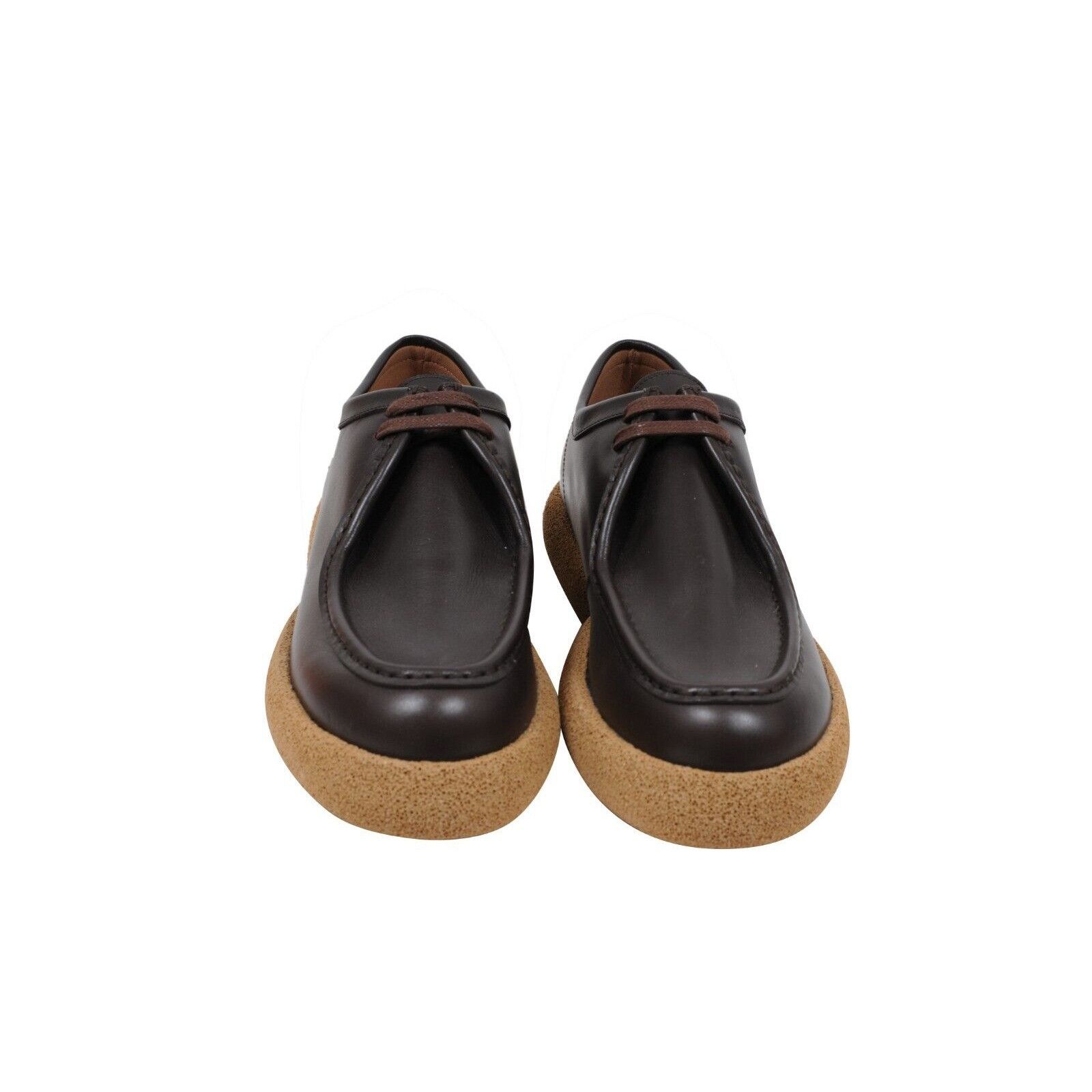 Dries Van Noten Brown Leather Chunky Cork Sole Platform Derby - 01854 Size US 11.5 / EU 44-45 - 4 Thumbnail