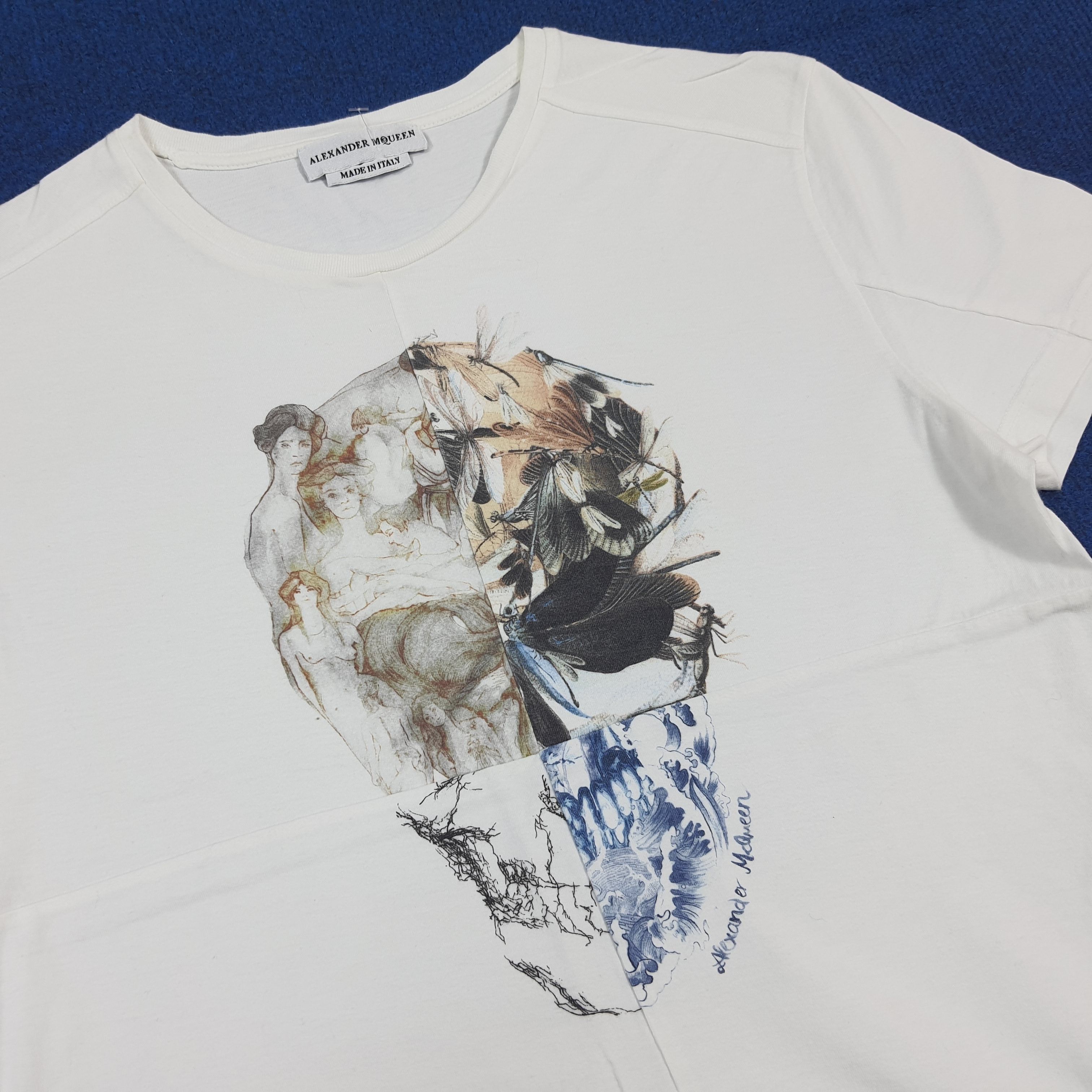 Alexander McQueen Vintage Alexander McQueen Skull Art Designer Tshirt C294N68 Size US M / EU 48-50 / 2 - 2 Thumbnail