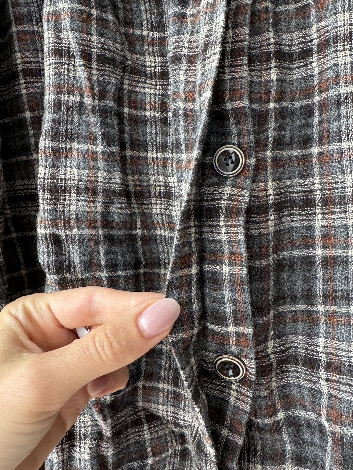 Sezane Sessùn Checkered Woll Blend Button Up Size S / US 4 / IT 40 - 5 Thumbnail