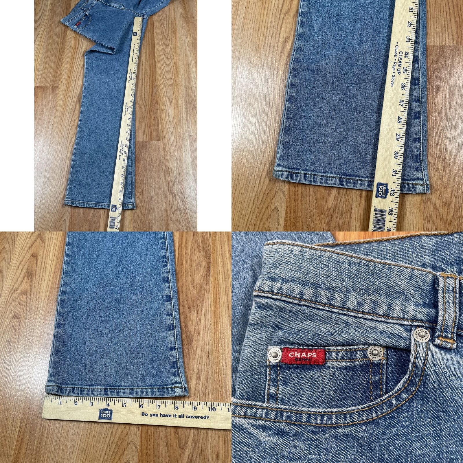 Chaps Chaps Jeans Womens 6 Blue Straight Leg Stretch Mid Rise Denim Pants Size 28" / US 6 / IT 42 - 8 Thumbnail