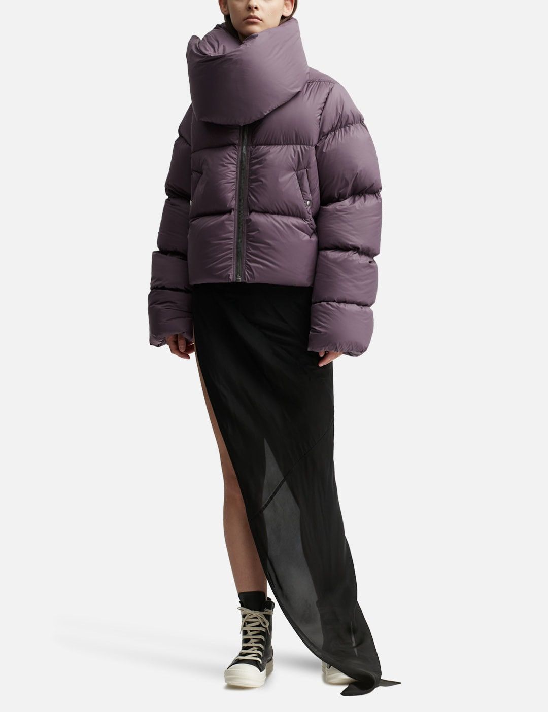 Rick Owens 💥AW 22💥 Rick Owens Cropped Funnel Neck Down Jacket Size US M / EU 48-50 / 2 - 5 Thumbnail