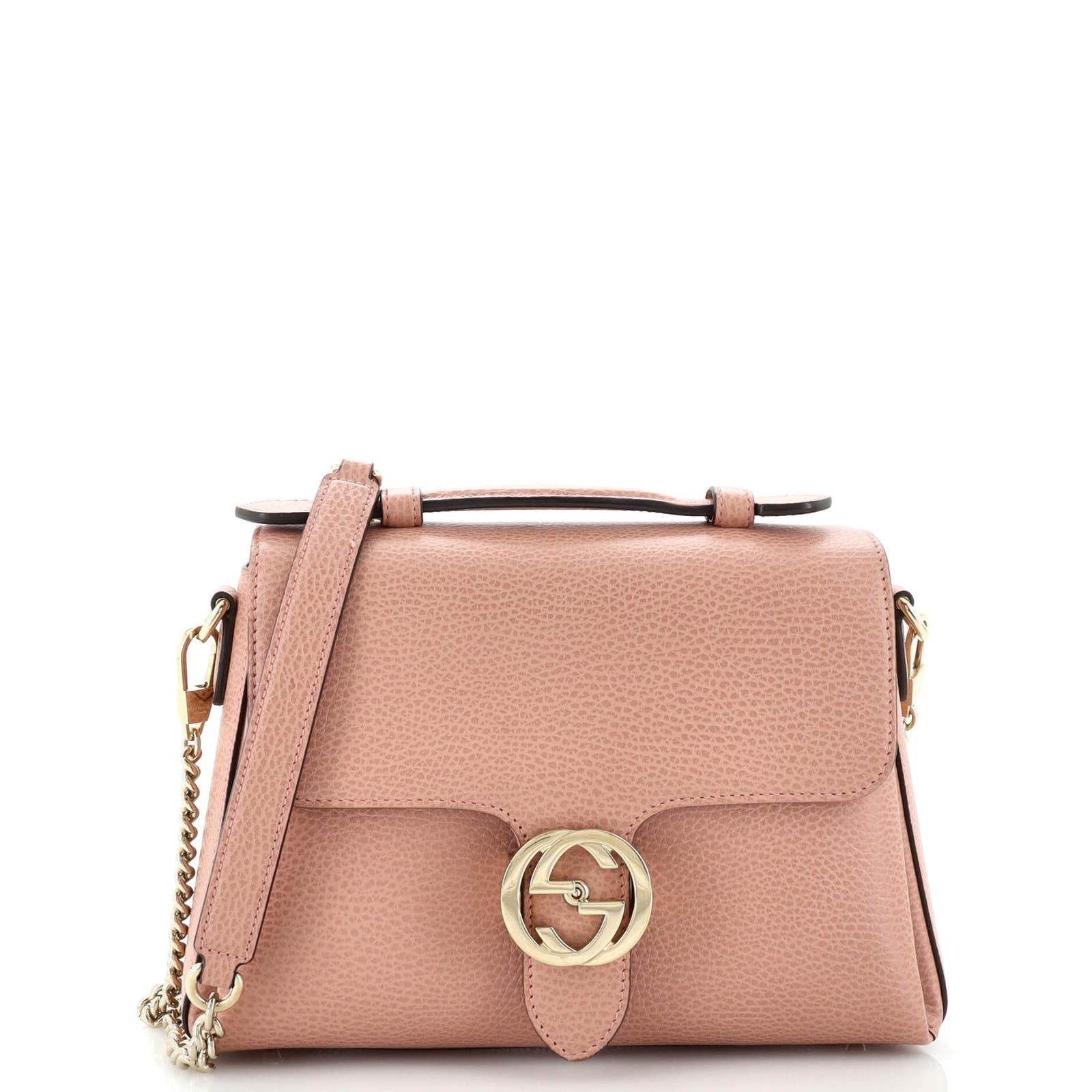 Interlocking Top Handle Bag (Outlet) Leather Small