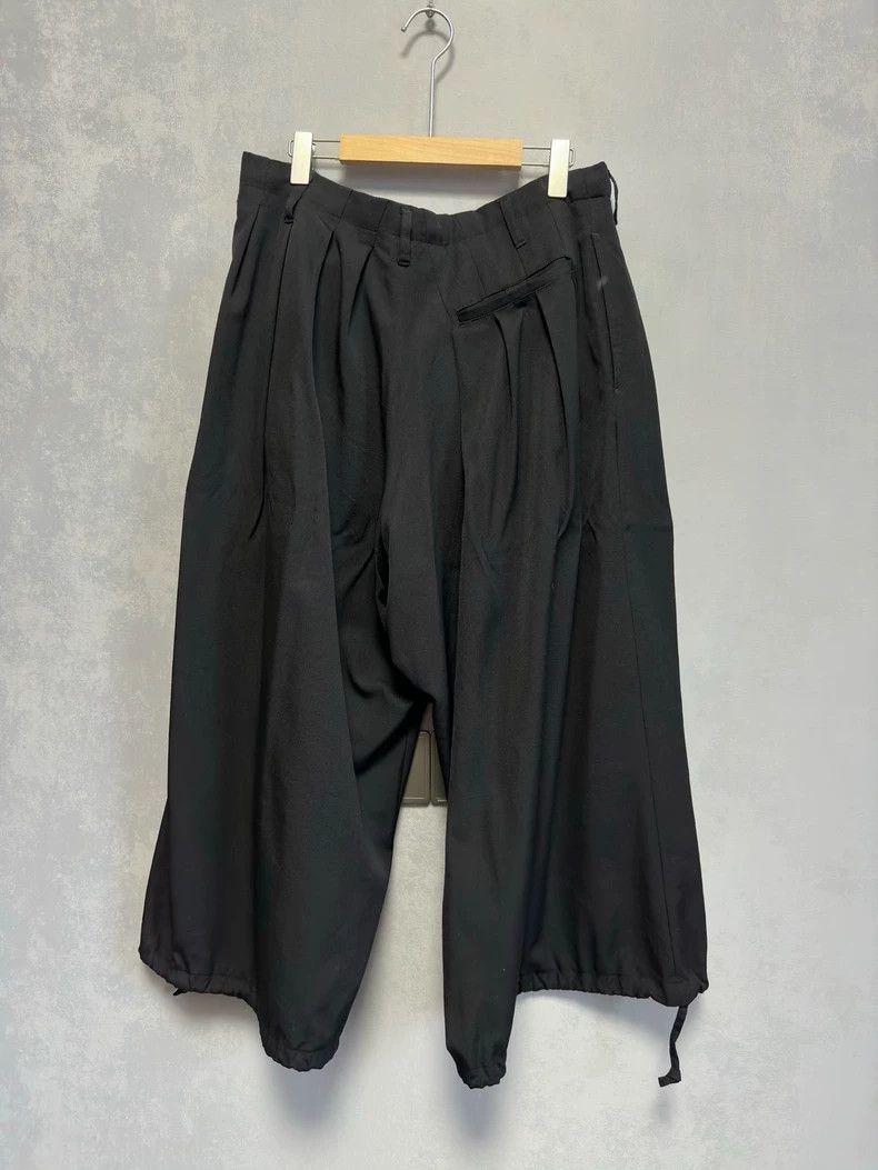 Yohji Yamamoto Yohji Yamamoto size 3 19ss wool GABA drawstring pleated ba Size US 30 / EU 46 - 1 Thumbnail
