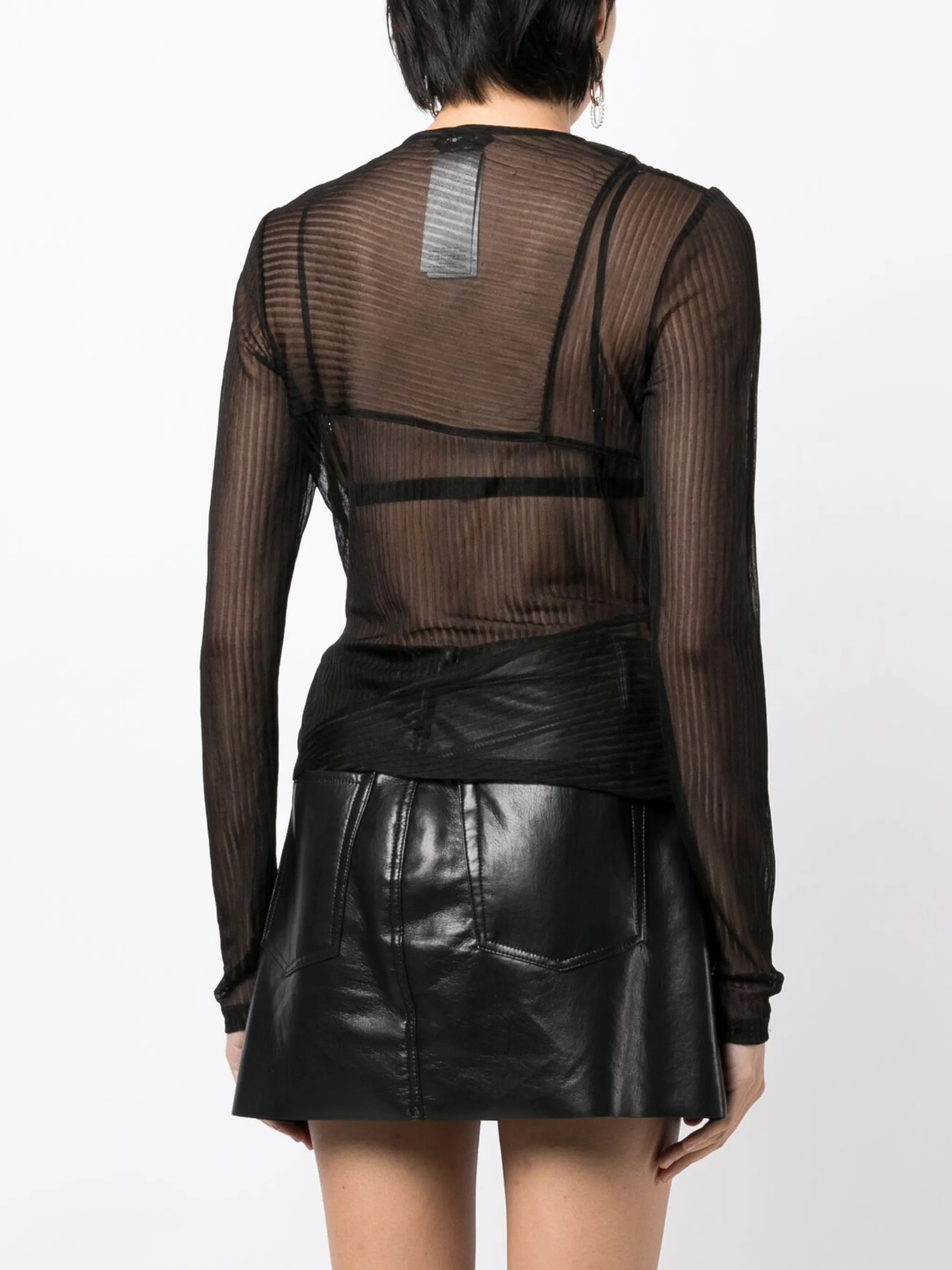 Tom Ford o1w1db10225 TSJ523 Long Sleeve Jersey Top in Black Size XL / US 12-14 / IT 48-50 - 4 Thumbnail
