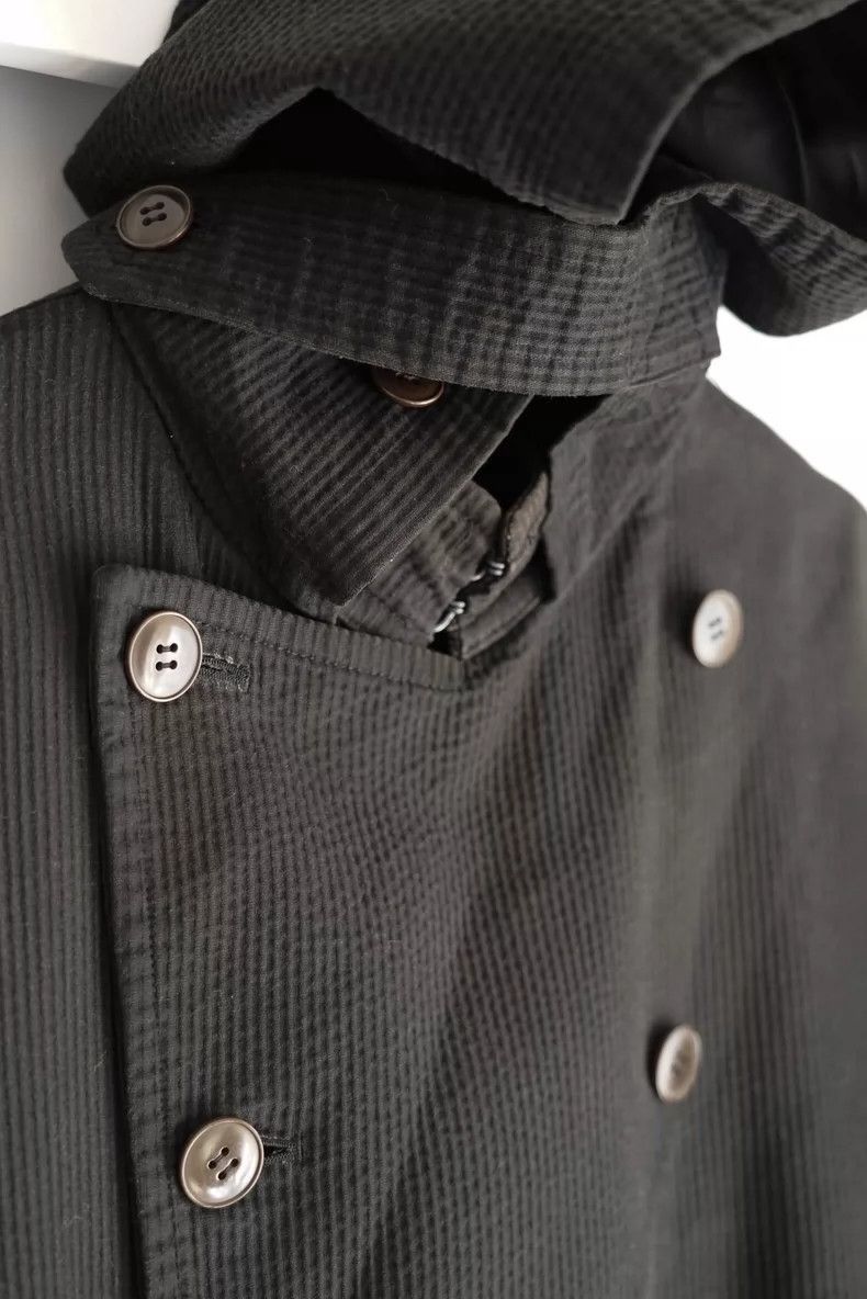 Yohji Yamamoto Yohji Yamamoto Yohji Yamamoto Double-Breasted Hooded Coat Size US M / EU 48-50 / 2 - 4 Thumbnail